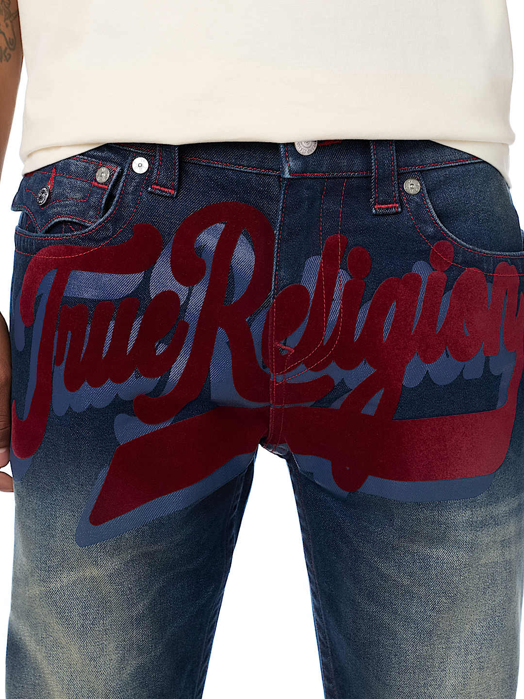 True Religion - Ricky Logo Flap Straight Jean 34"