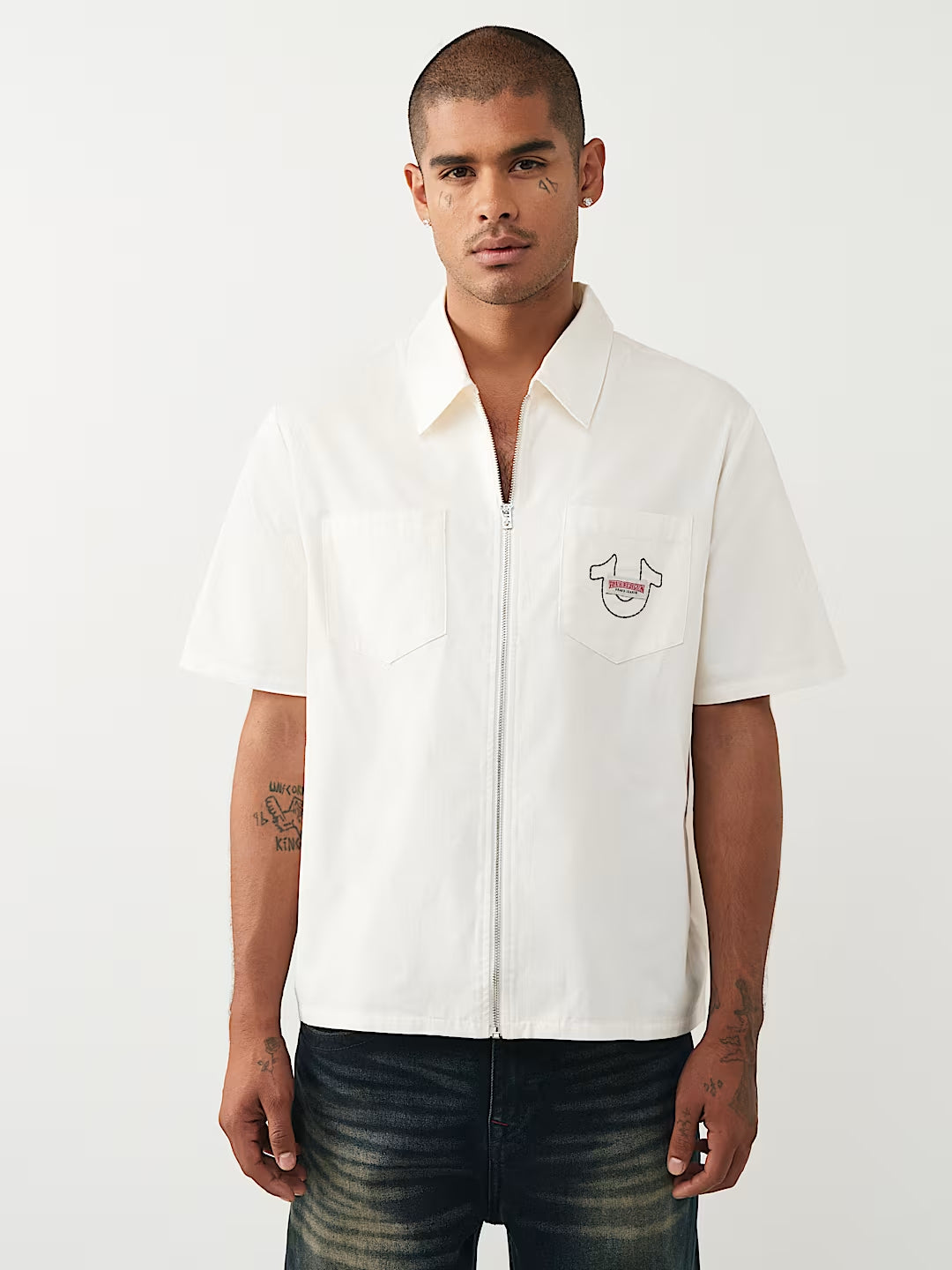 True Religion - Full-Zip Buddha Shirt