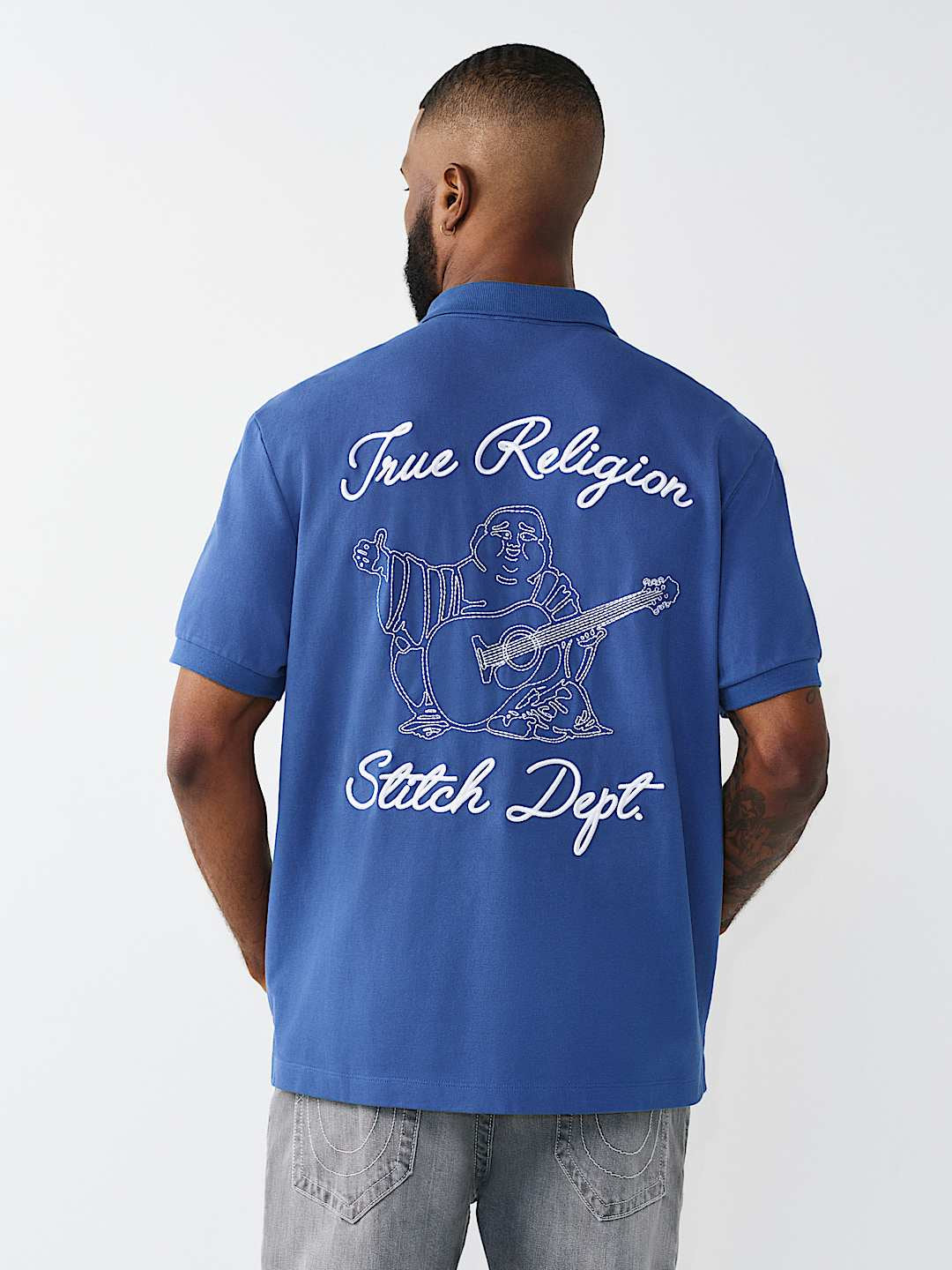 True Religion - Embroidered Stitch Dept Polo Shirt