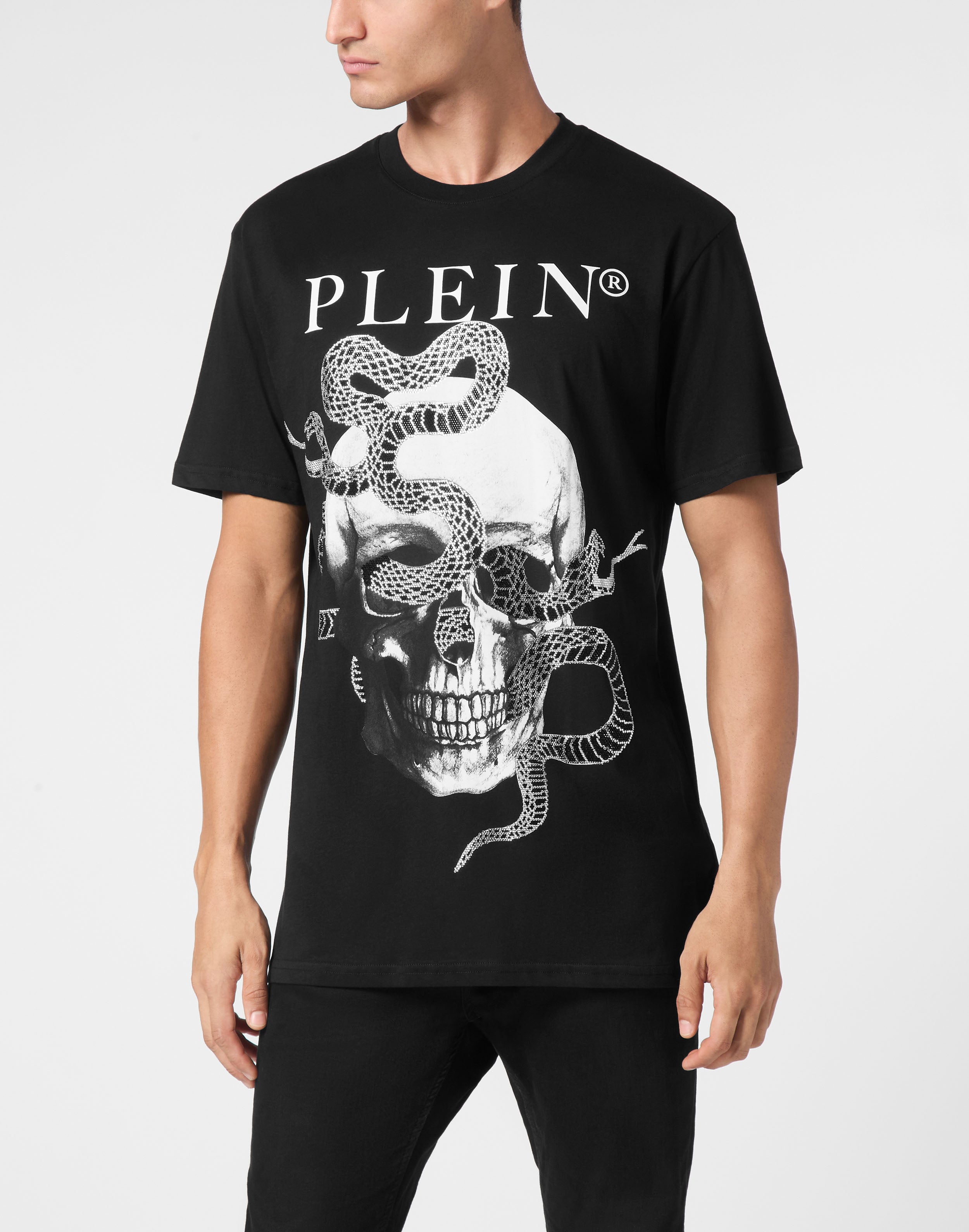 PHILIPP PLEIN - T-shirt Round Neck SS Stones Snake