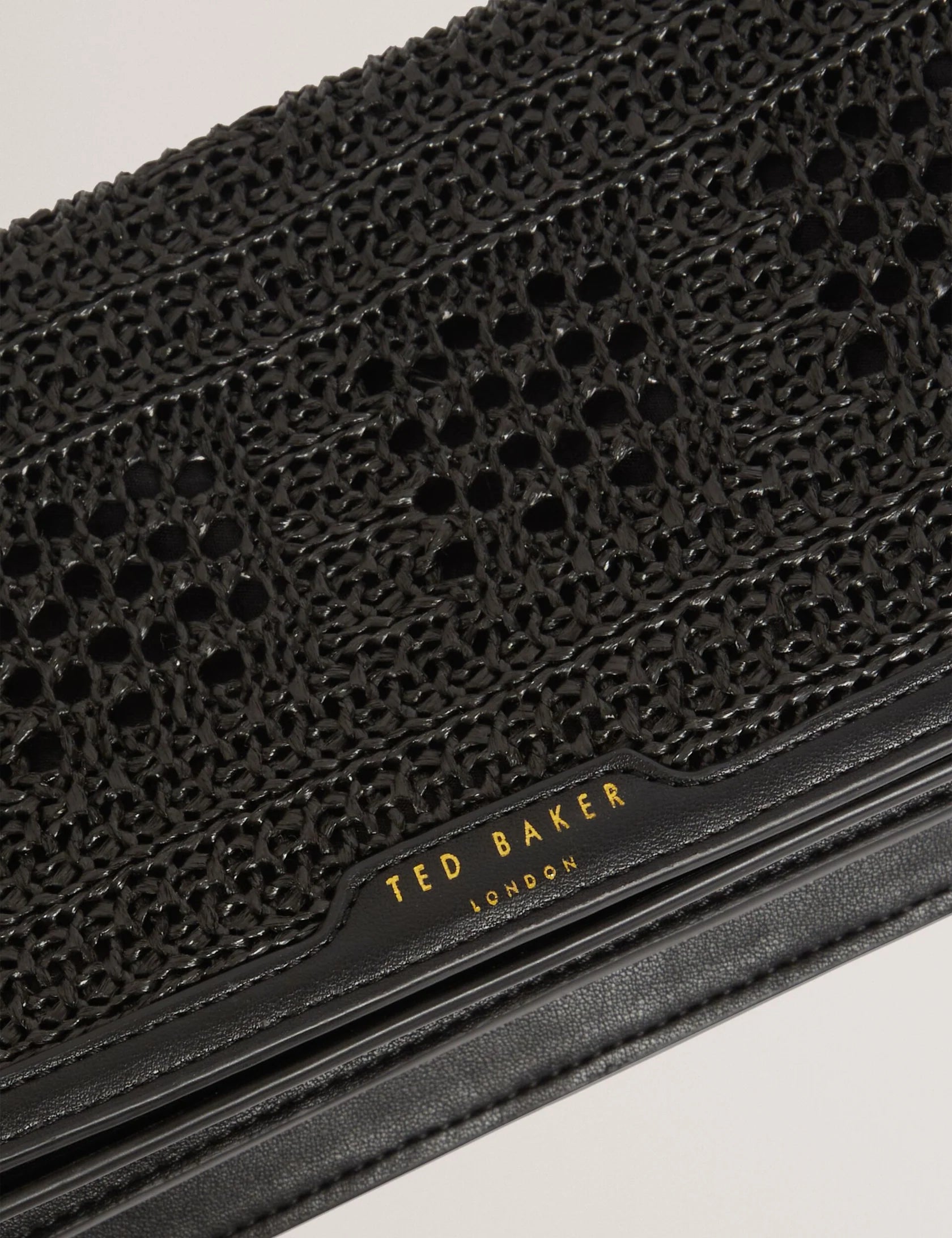 Ted Baker London - PETTRIA Raffia Panel Fold-Over Baguette Shoulder Bag