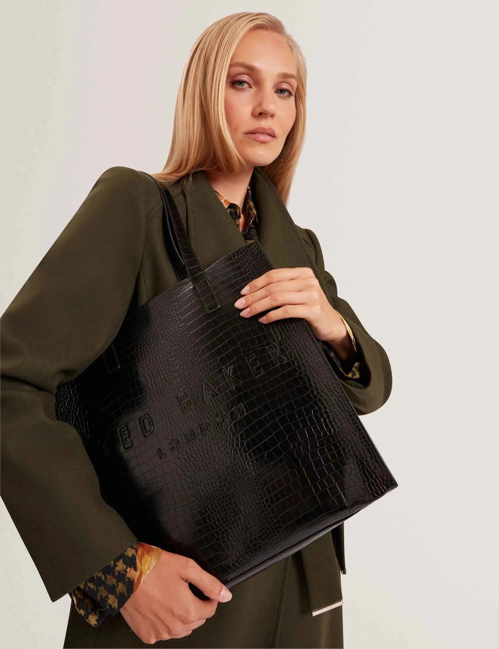 Ted Baker London - CROCCON Large Croc Texture Icon Tote Bag