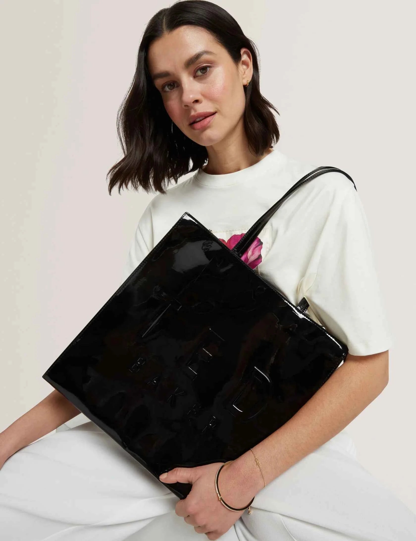 Ted Baker London - ICONNY Patent Webbing Strap Large Icon Tote Bag