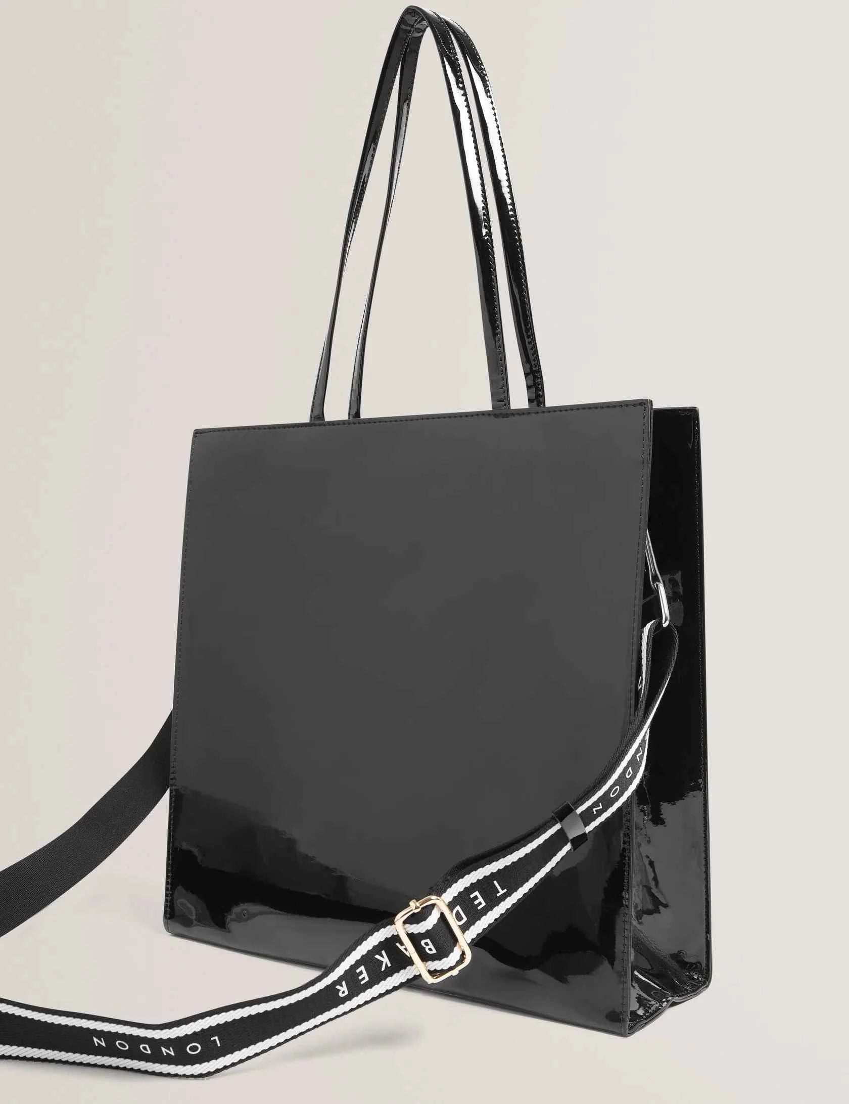 Ted Baker London - ICONNY Patent Webbing Strap Large Icon Tote Bag