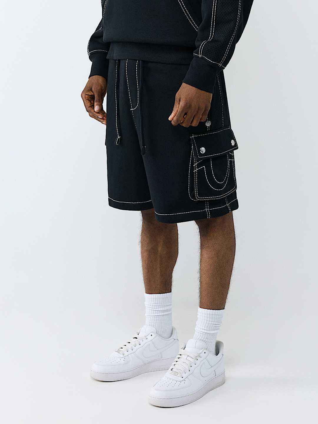 True Religion - Mesh Panel Big T Cargo Short