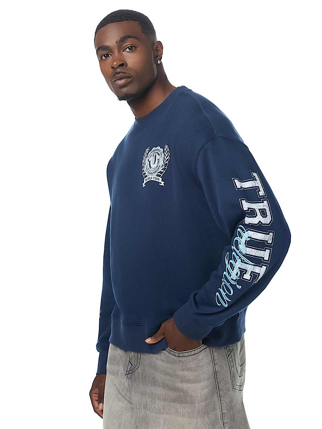 True Religion - Horseshoe Crest Relaxed Crewneck