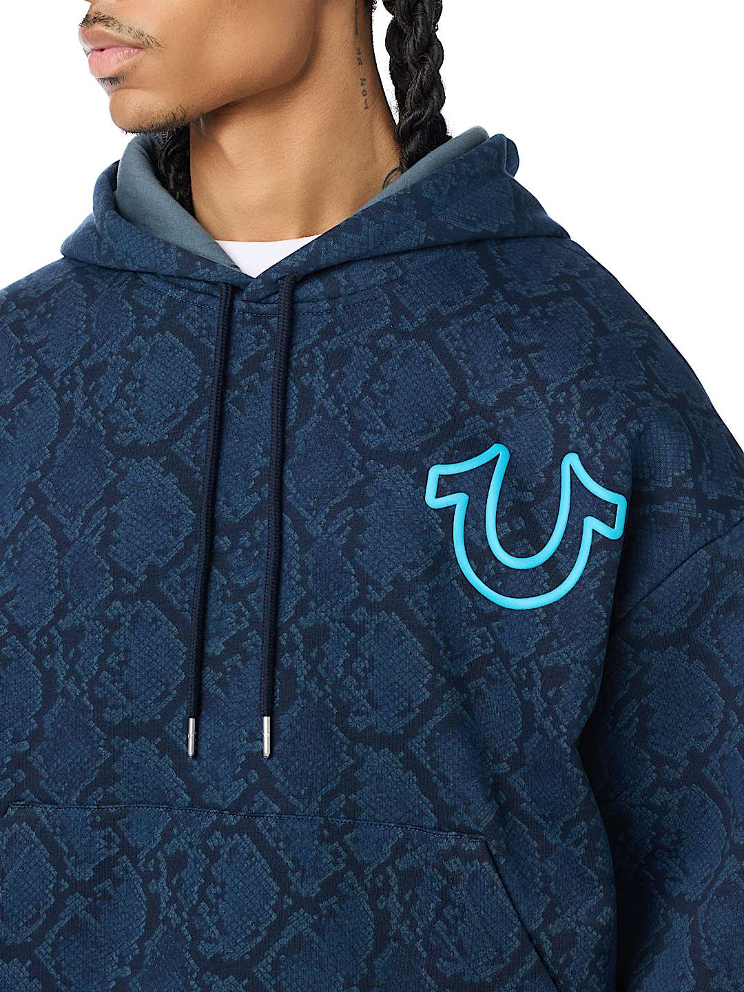 True Religion - Snakeskin Boxy Hoodie