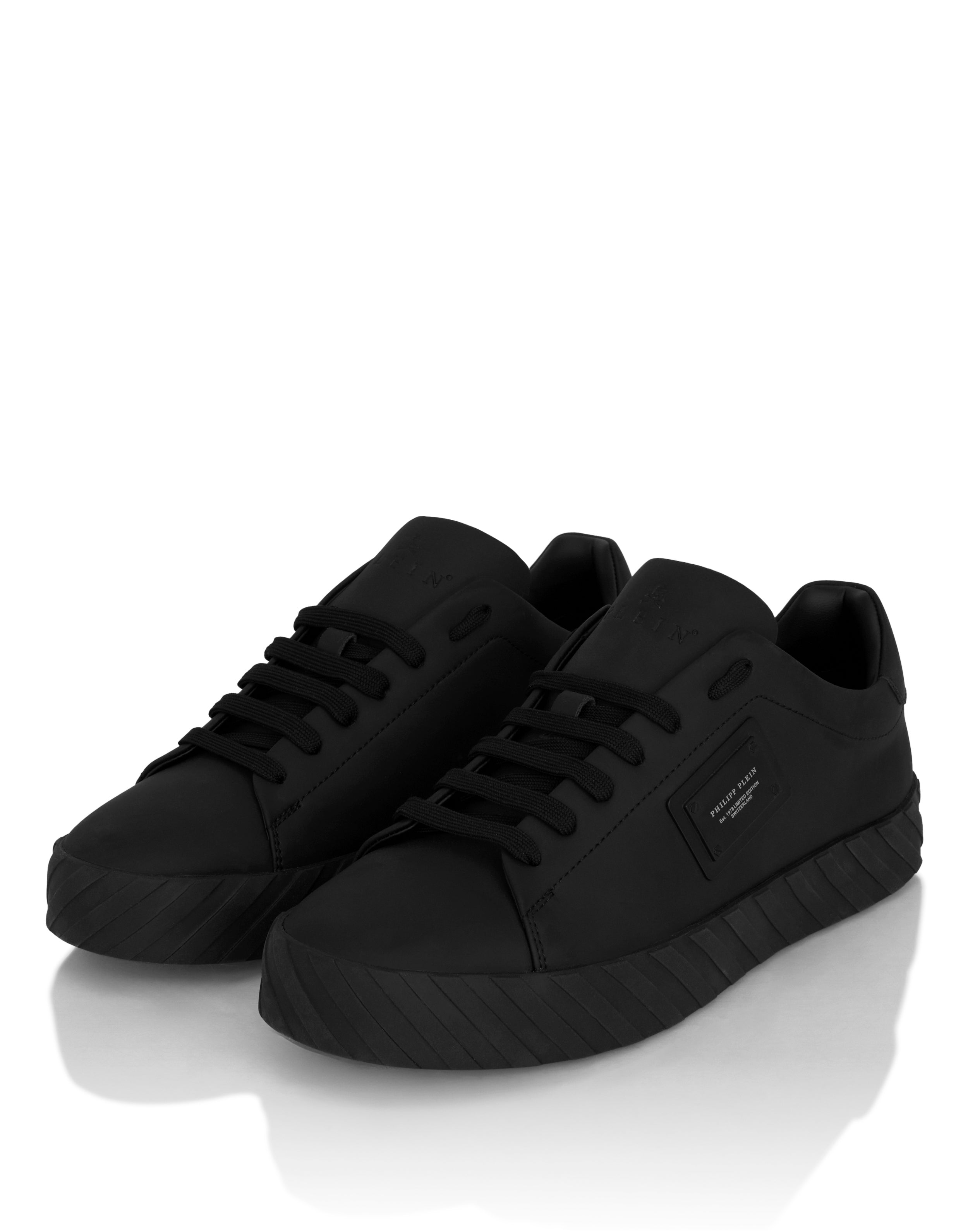 PHILIPP PLEIN - Nappa Leather Low-Top Sneakers Placca