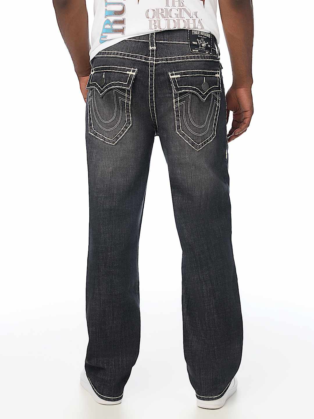 True Religion - Bobby Embossed Super T Flap Baggy Jean