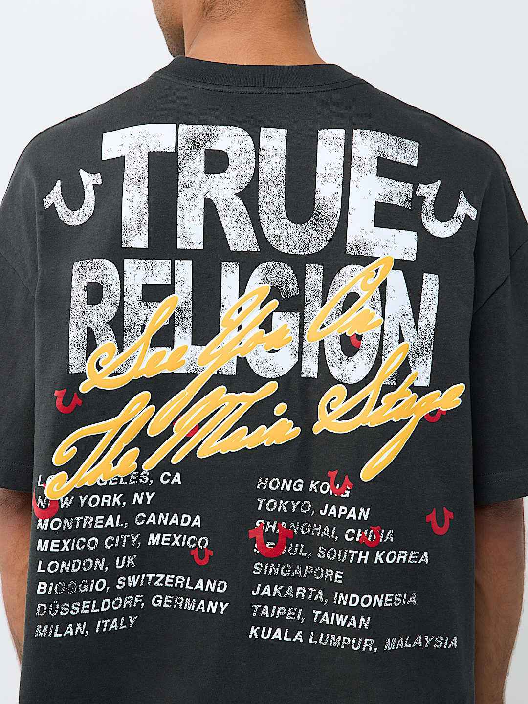 True Religion - Logo Tour Heavyweight Oversized Tee