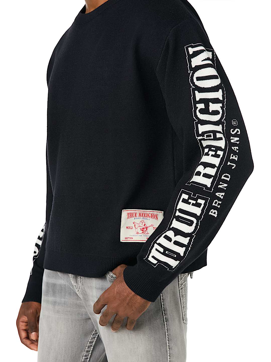 True Religion - Arched Logo Buddha Sweater