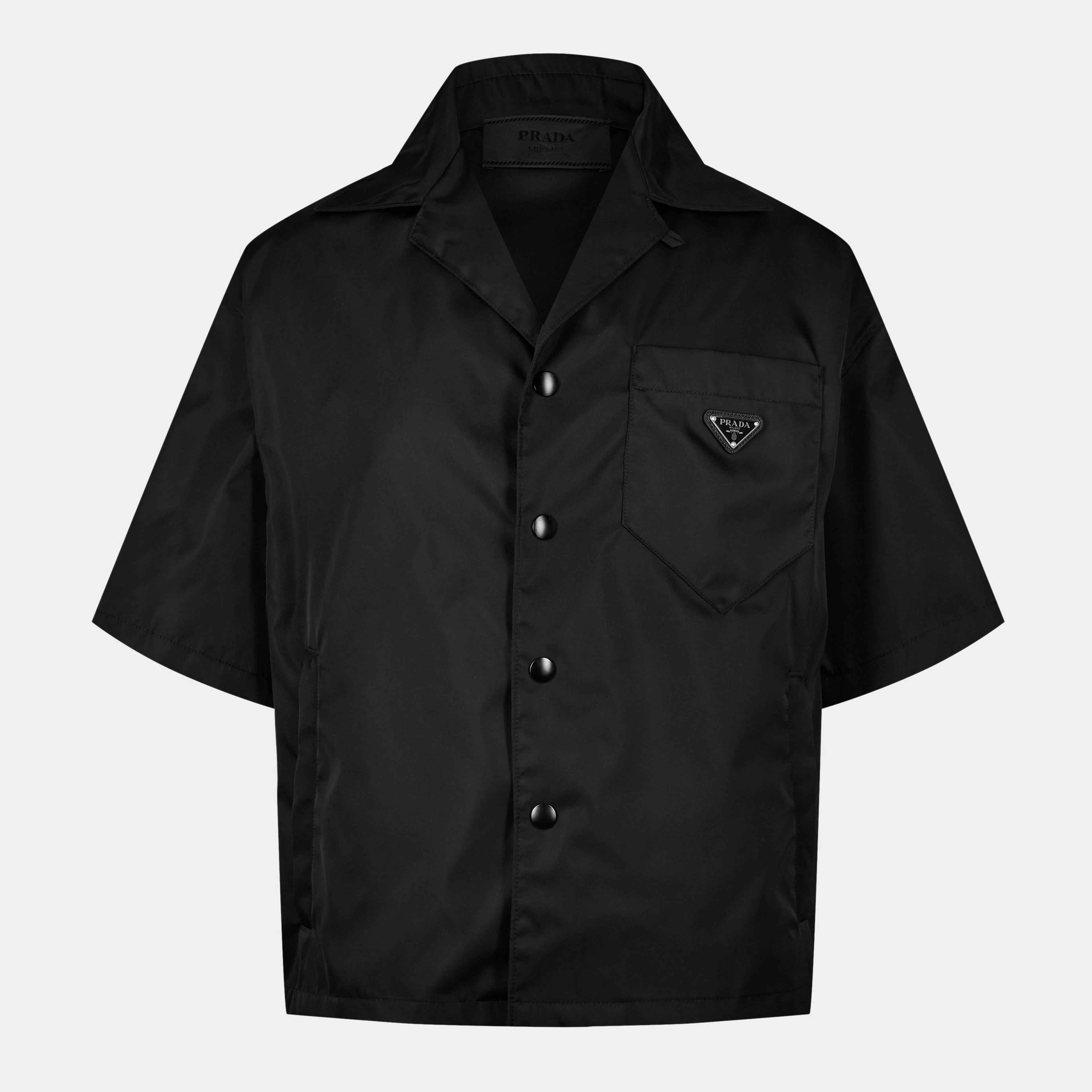 Prada - Men'S Logo Re-Nylon Bowling Shirt