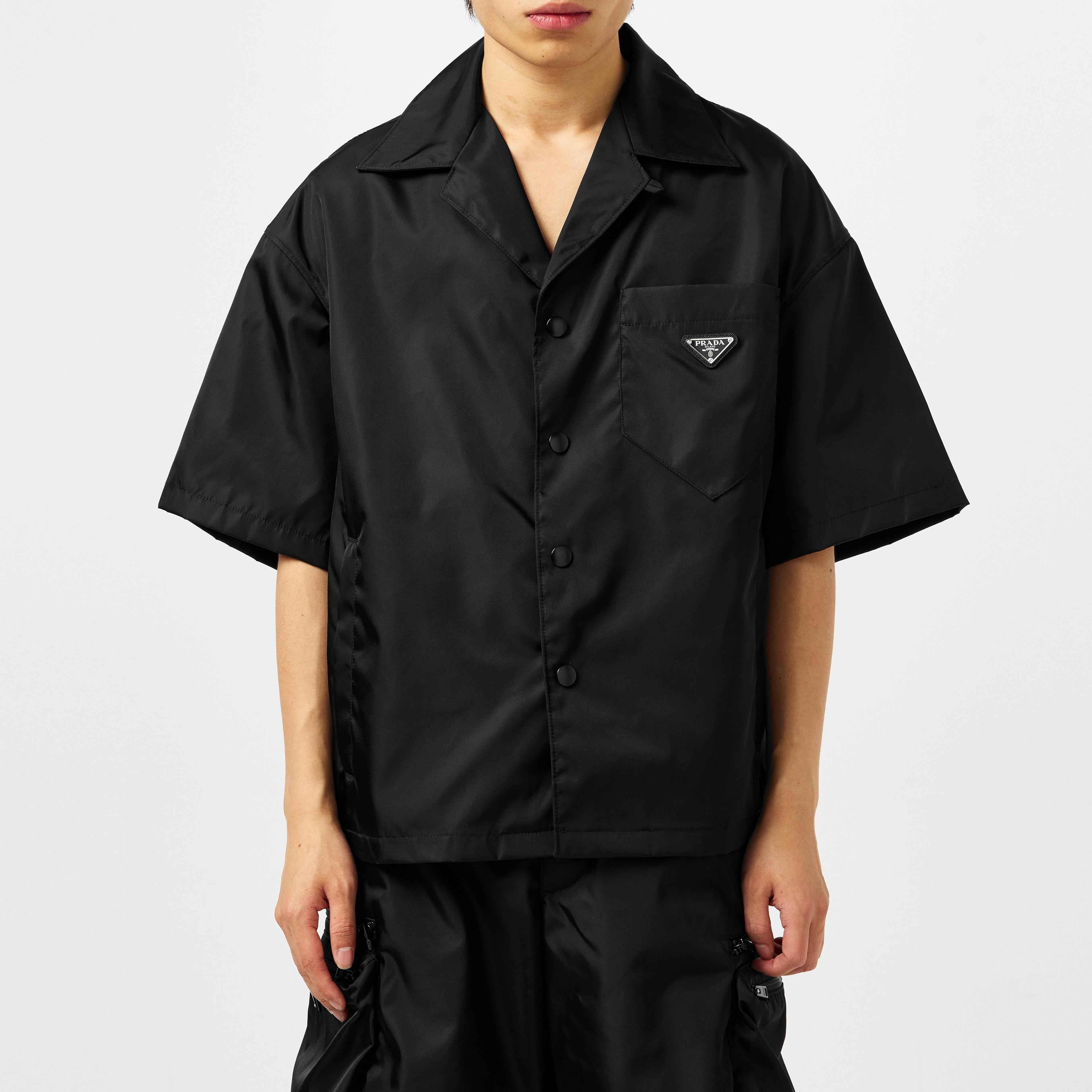 Prada - Men'S Logo Re-Nylon Bowling Shirt