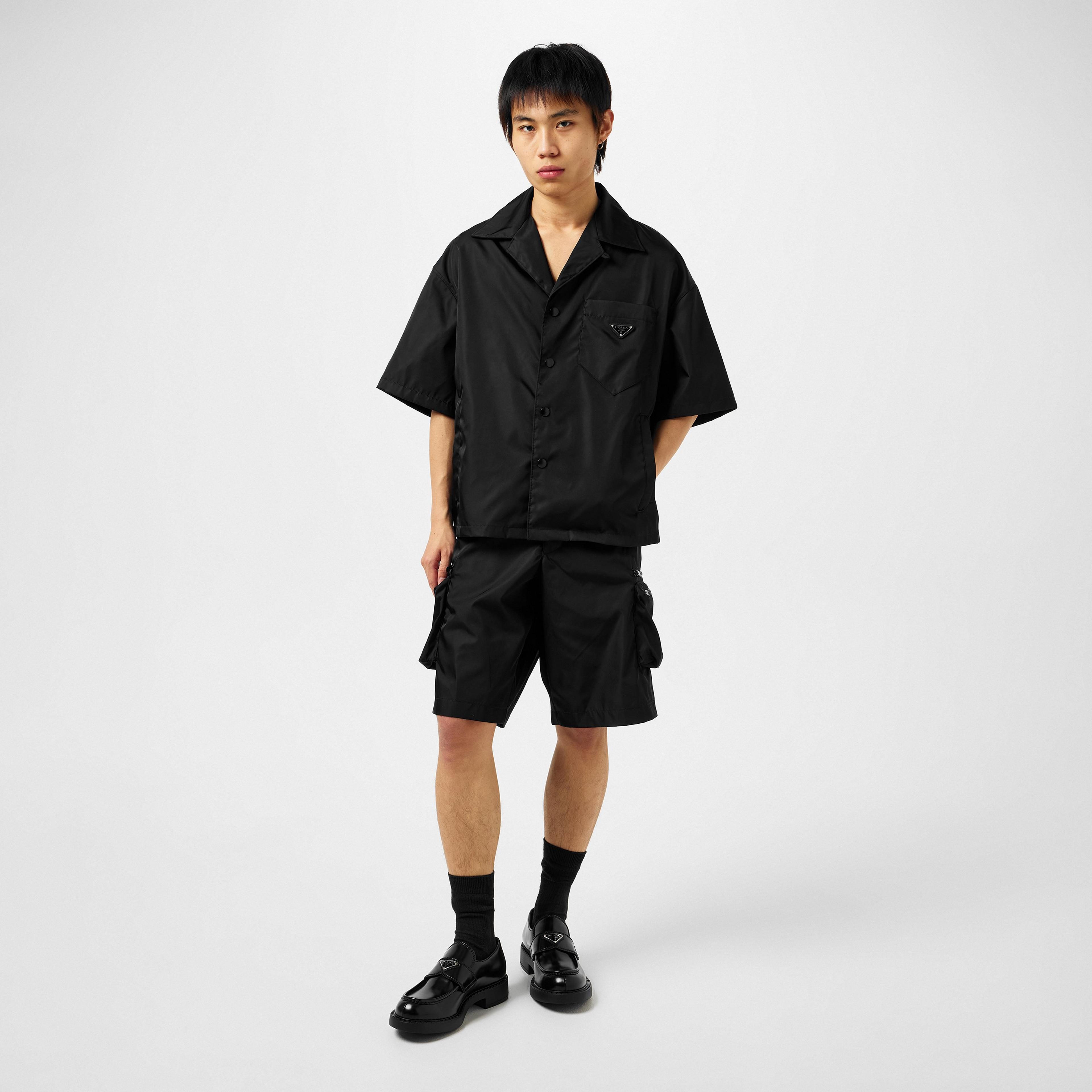 Prada - Men'S Logo Re-Nylon Bowling Shirt