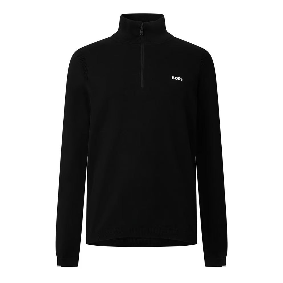 Boss - Mens BOSS GREEN Quarter Zip Jumper with Logo Detail