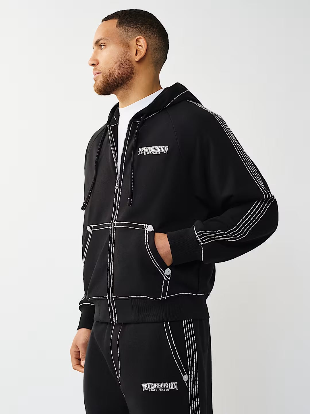True Religion - Super T Boxy Zip Hoodie