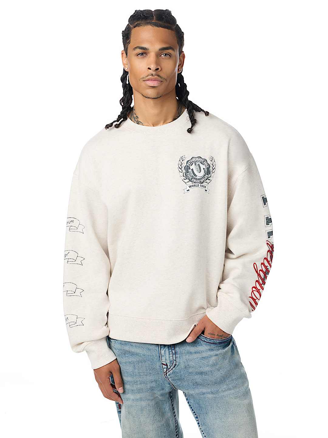 True Religion - Horseshoe Crest Relaxed Crewneck