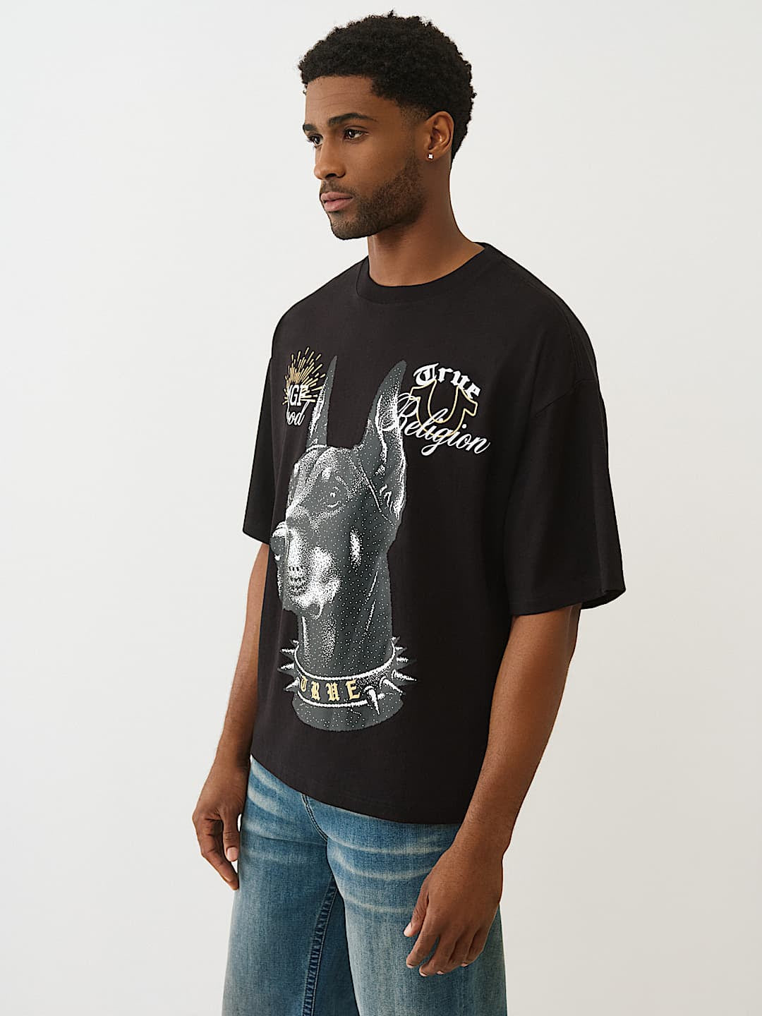 True Religion - Doberman Oversized Heavyweight Tee