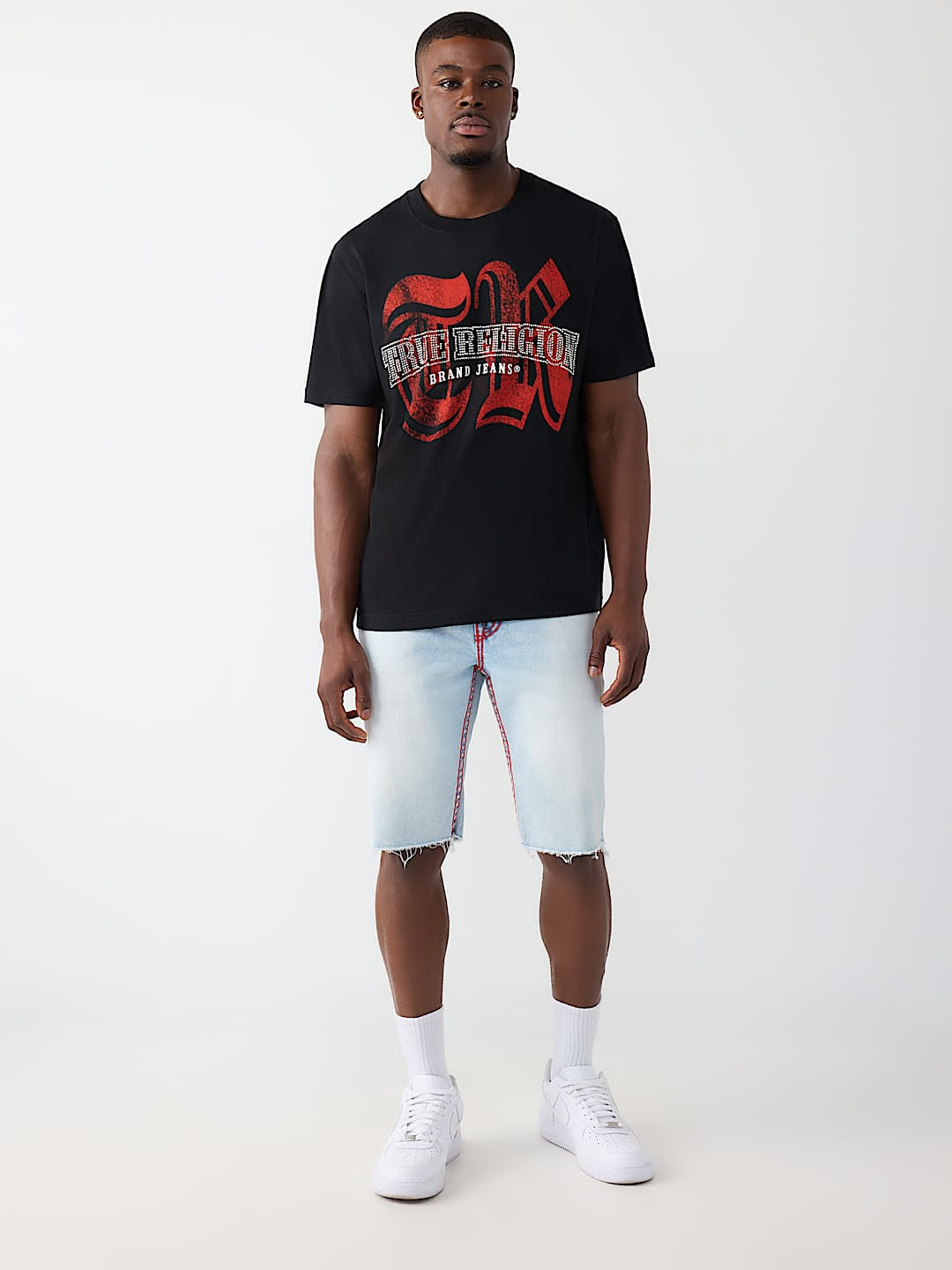 True Religion - Rhinestone Logo Tee