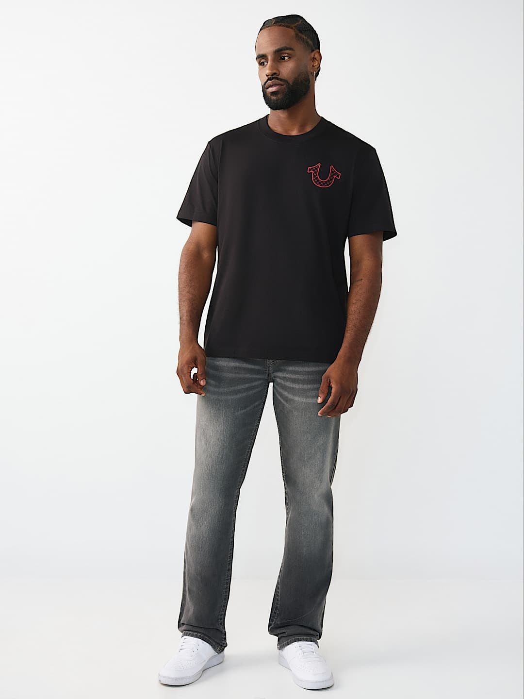 True Religion - Filled Horseshoe Script Graphic Tee