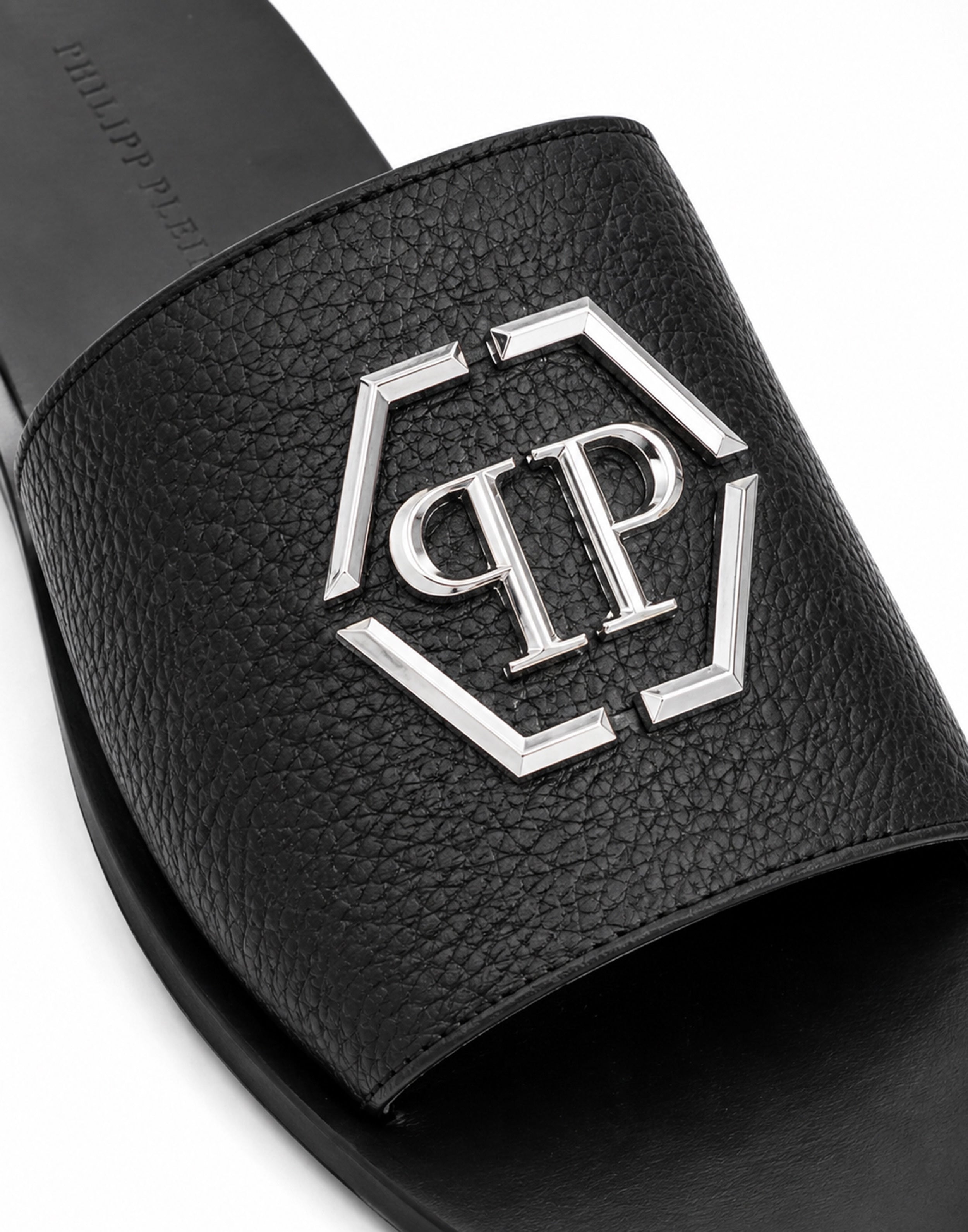 PHILIPP PLEIN - Leather Sandals Big Hexagon