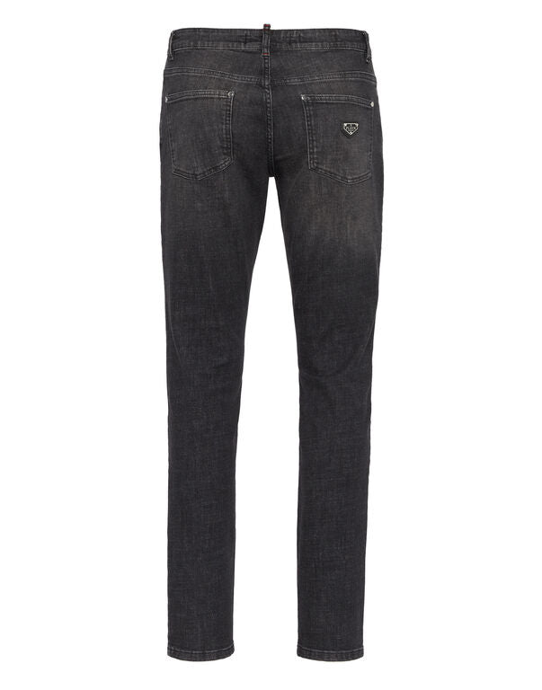 PHILIPP PLEIN - Destroyed Super Straight Cut Jeans