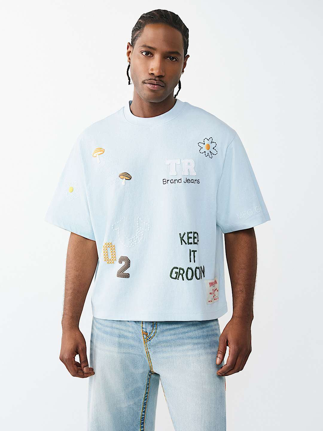 True Religion - Multi Logo Heavyweight Boxy Tee