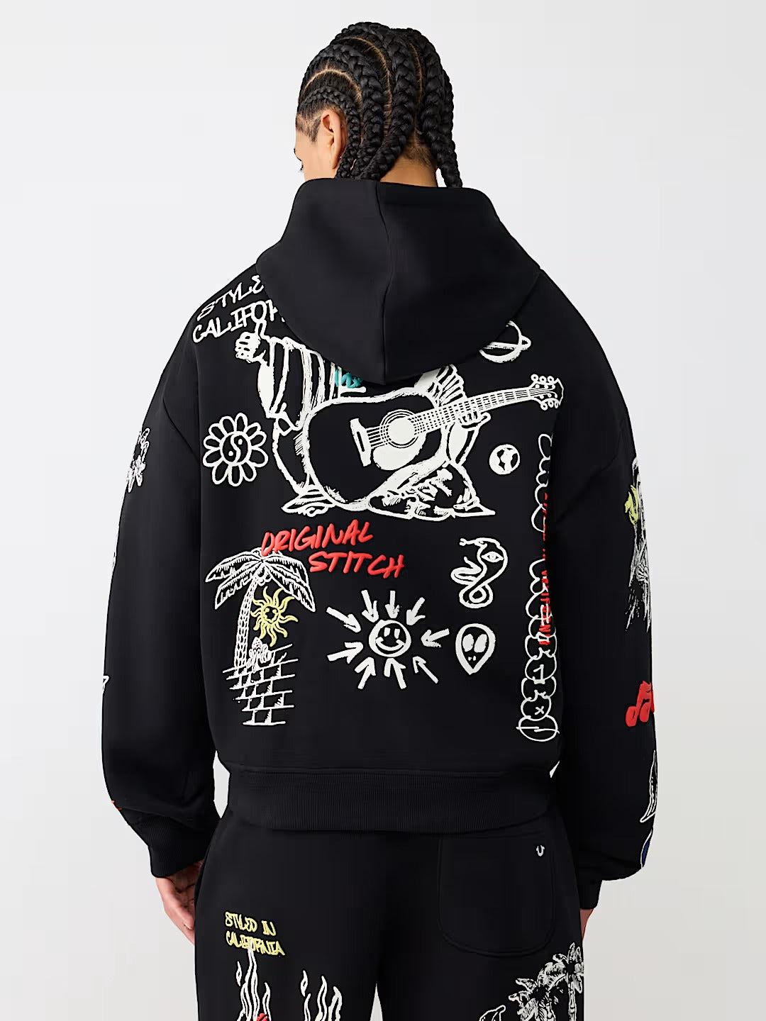 True Religion - Sketched Logo Boxy Hoodie