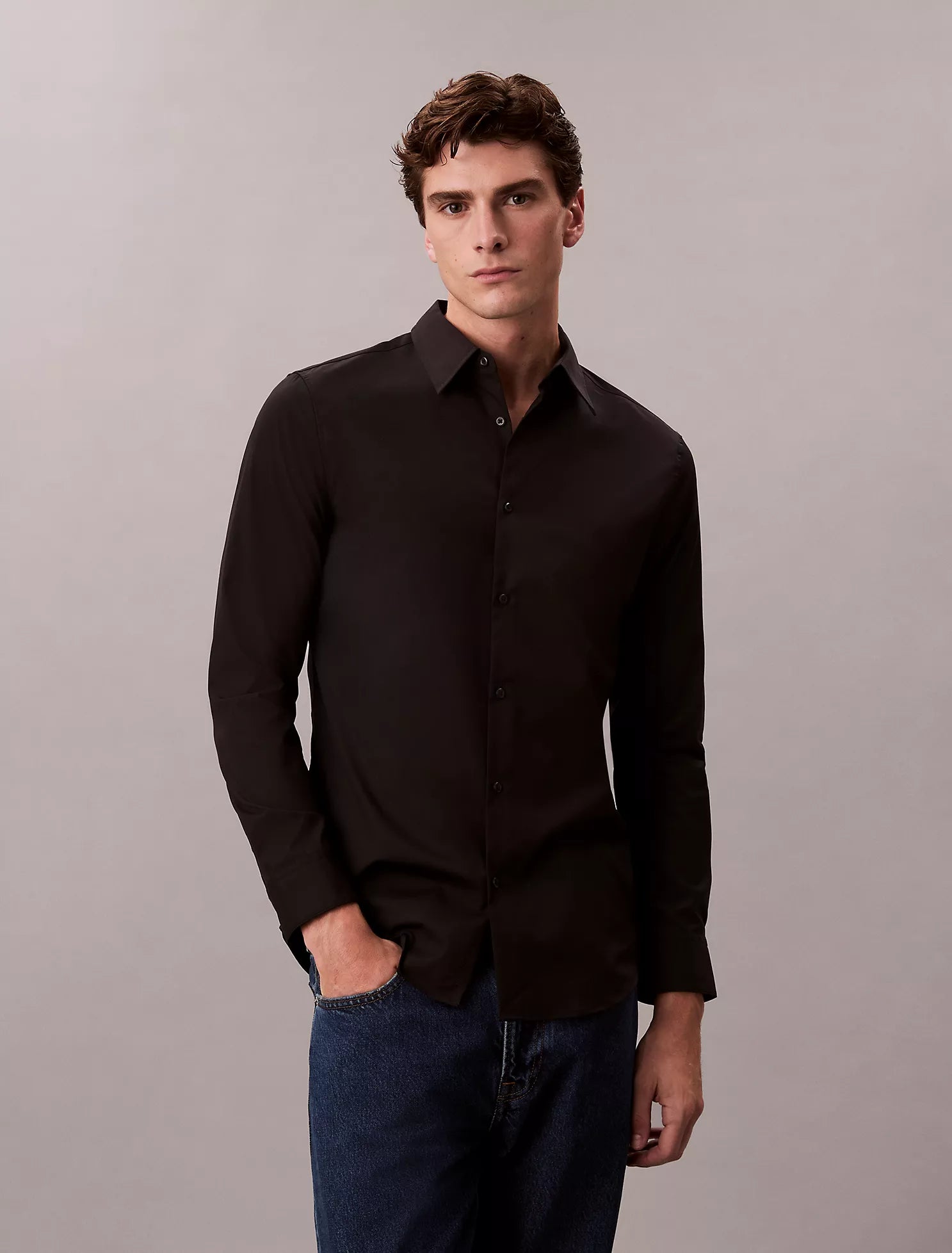 Calvin Klein - Supima Stretch Cotton Slim Shirt