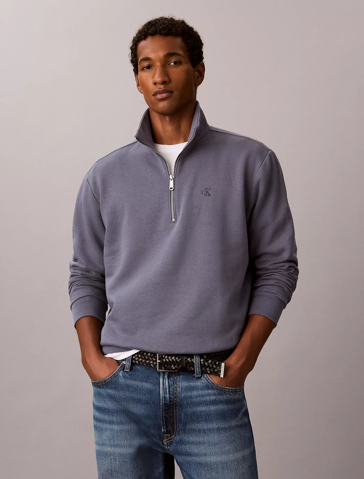 Calvin Klein - Archive Logo Fleece Quarter Zip Sweatshirt
