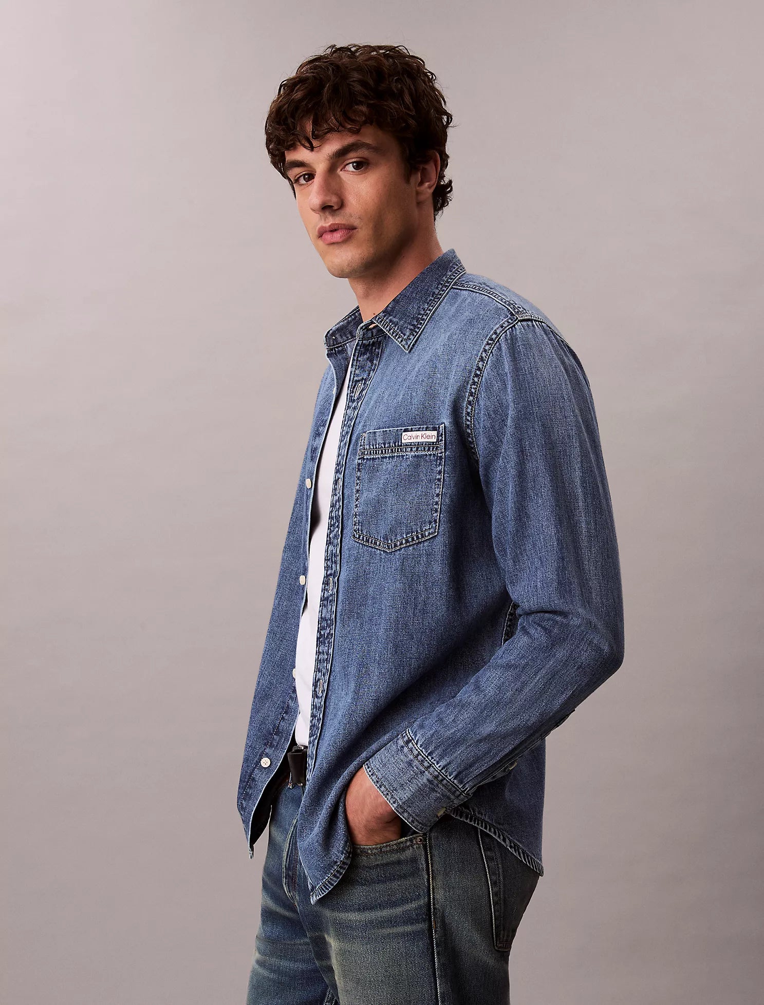 Calvin Klein - Classic Denim Button-Down Shirt