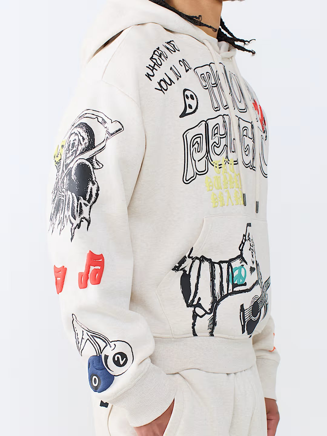 True Religion - Sketched Logo Boxy Hoodie