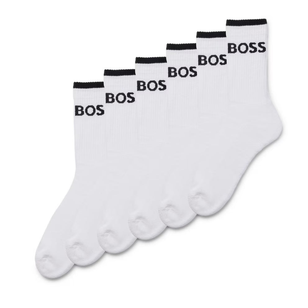 BOSS - Bodywear Stripe Crew Socks with Logo Detail
