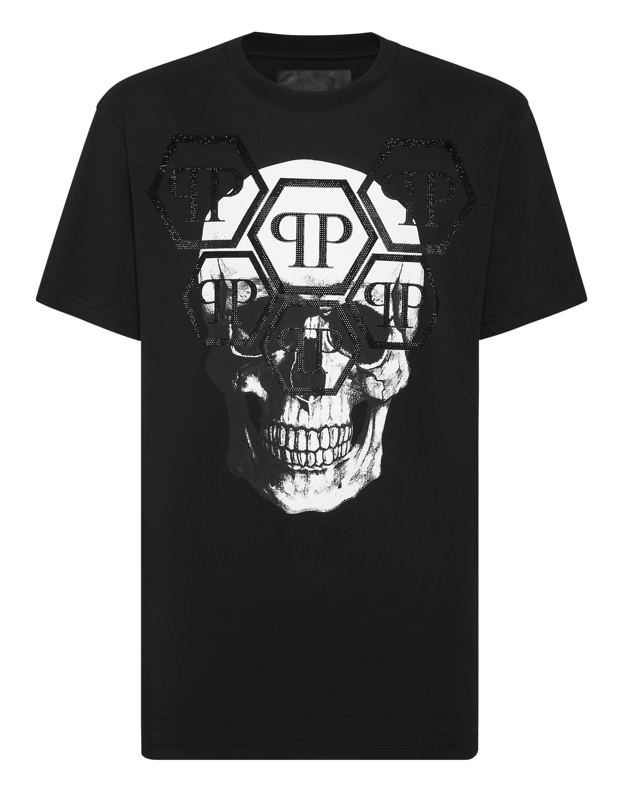 PHILIPP PLEIN - T-shirt Round Neck SS Stones Skull