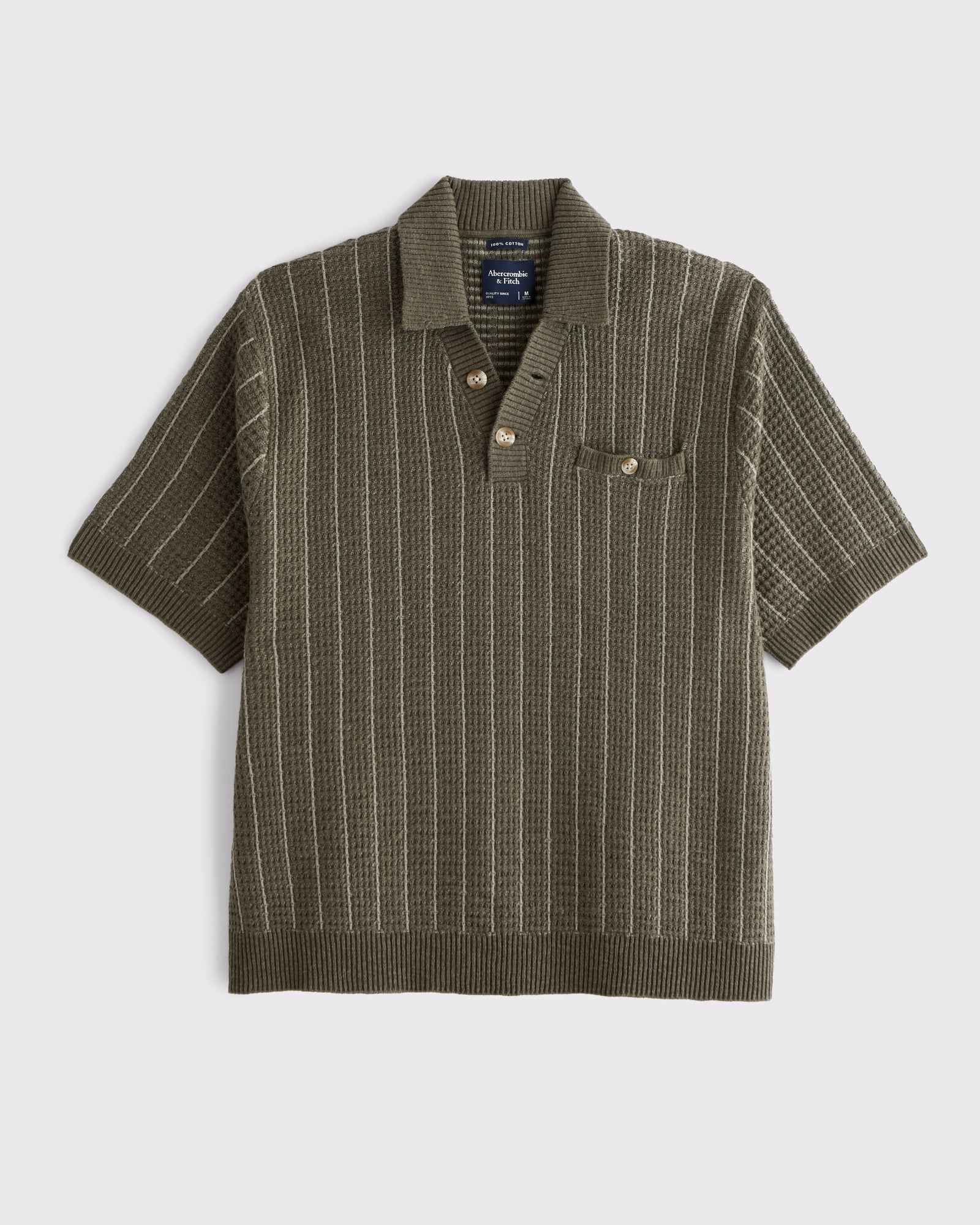 Abercrombie & Fitch - 100% Cotton 2-Button Sweater Polo