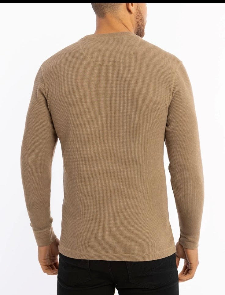 U.S. Polo - Waffle Knit Long Sleeve Crewneck IMMEDIATE
