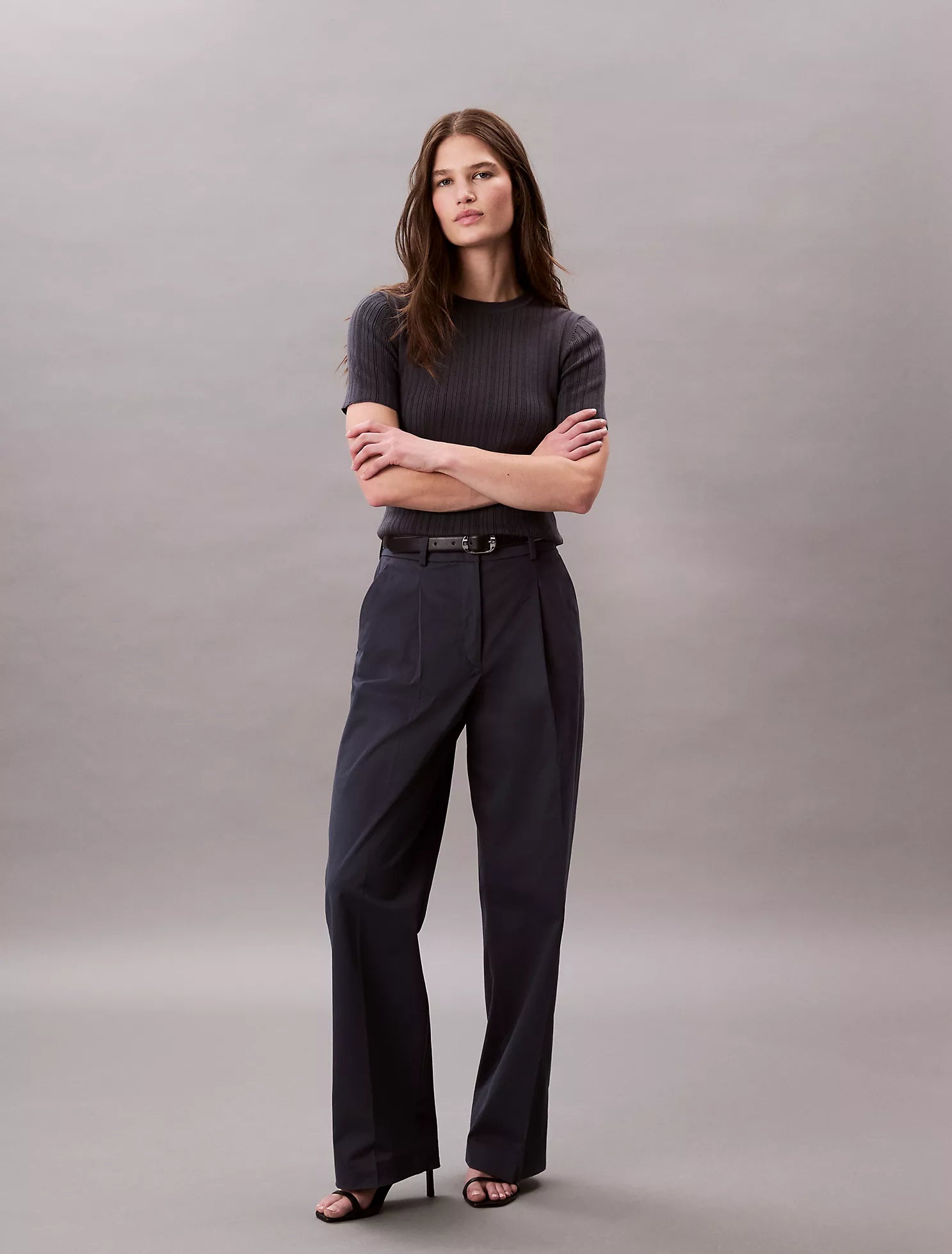 Calvin Klein - Cotton Stretch Pleated Chino Trouser