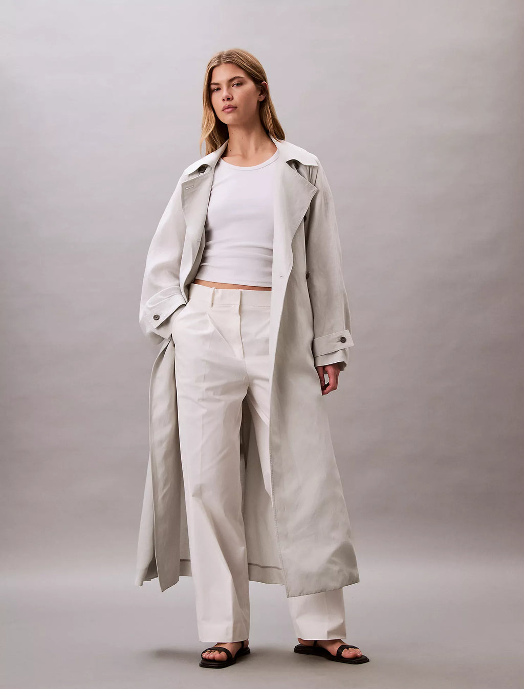 Calvin Klein - Cotton Stretch Pleated Chino Trouser