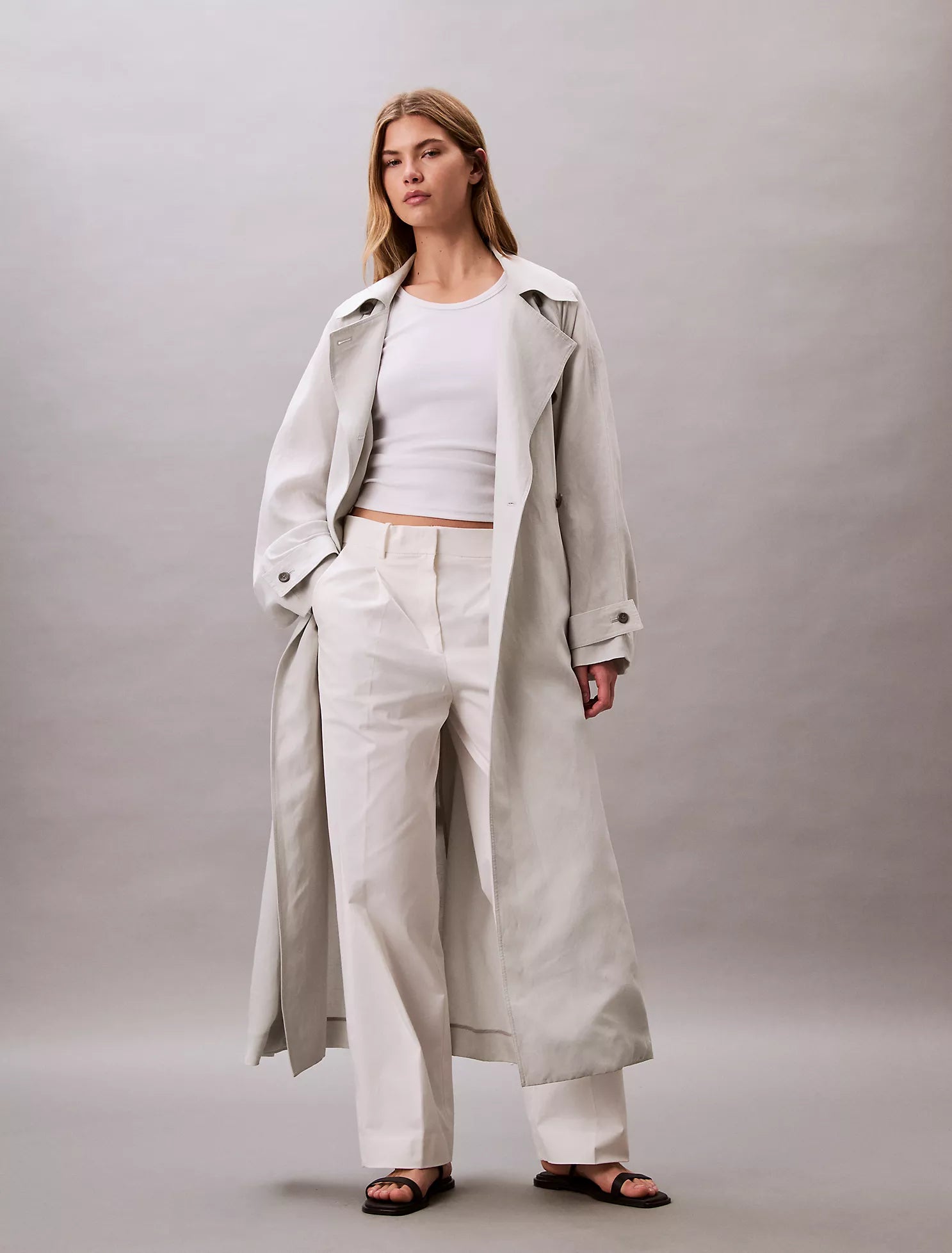 Calvin Klein - Cotton Stretch Pleated Chino Trouser