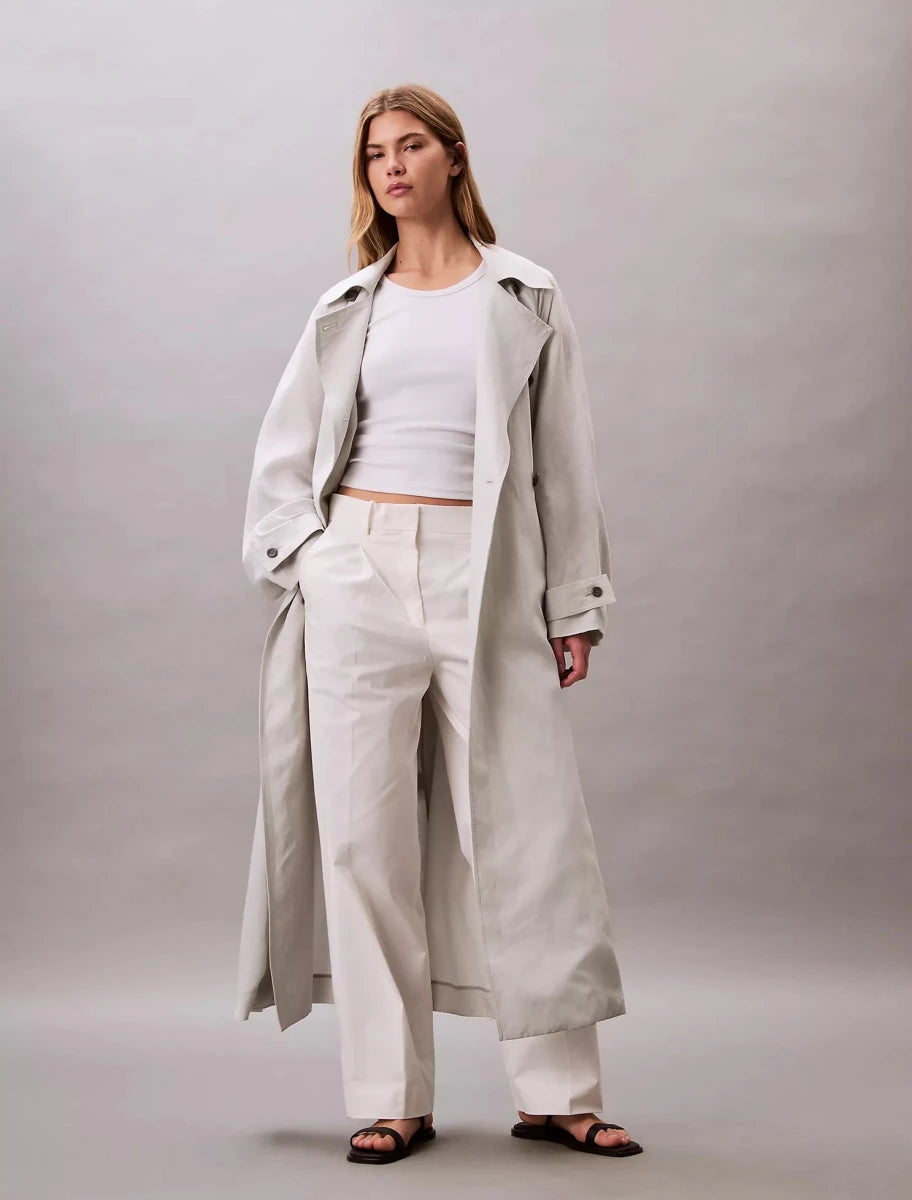 Calvin Klein - Cotton Stretch Pleated Chino Trouser - Brandatak Store