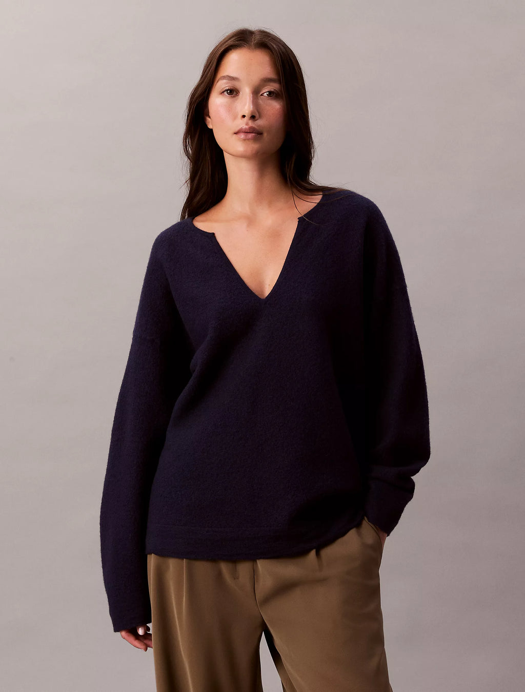 Calvin Klein - Merino Wool Relaxed V-Neck Sweater