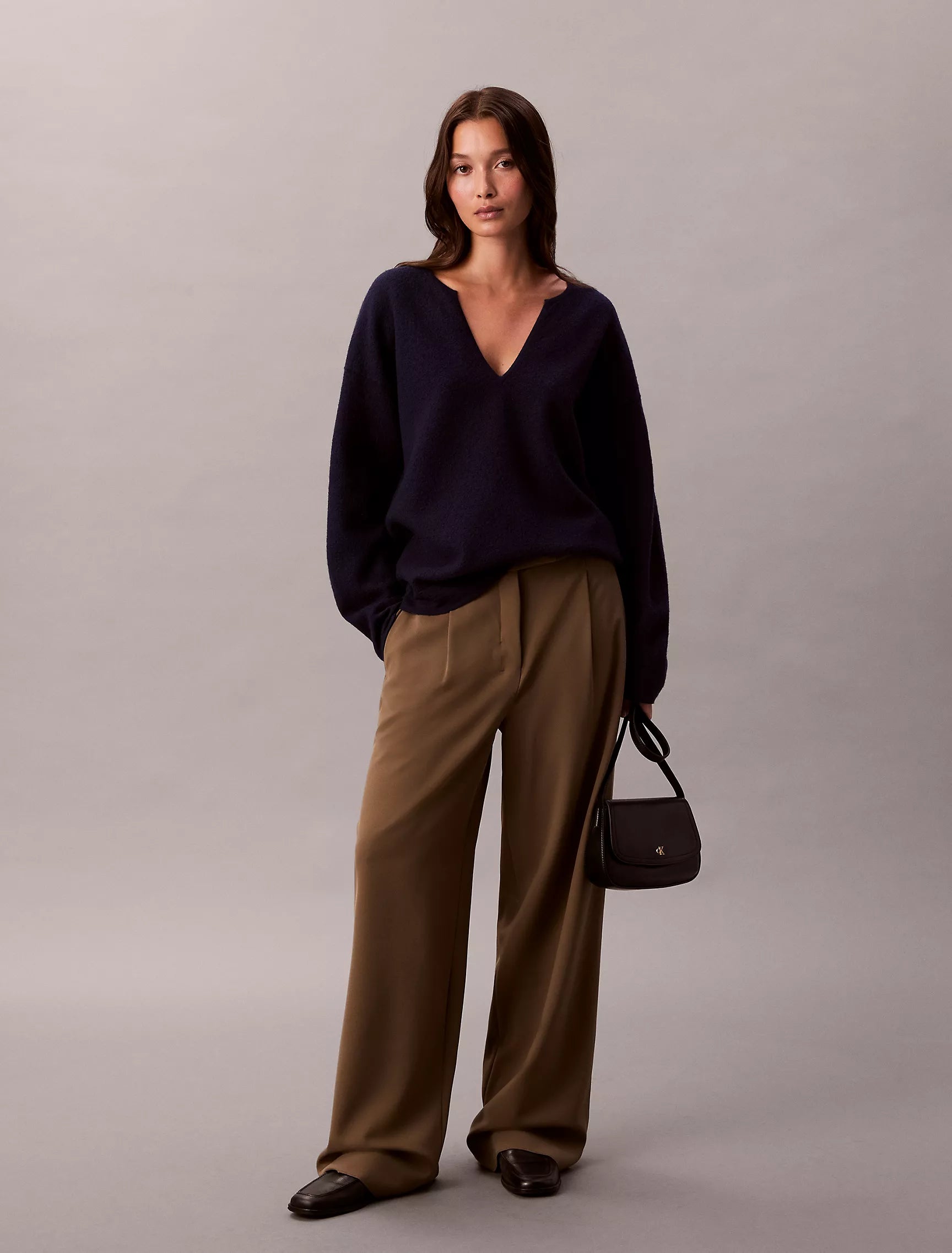 Calvin Klein - Merino Wool Relaxed V-Neck Sweater