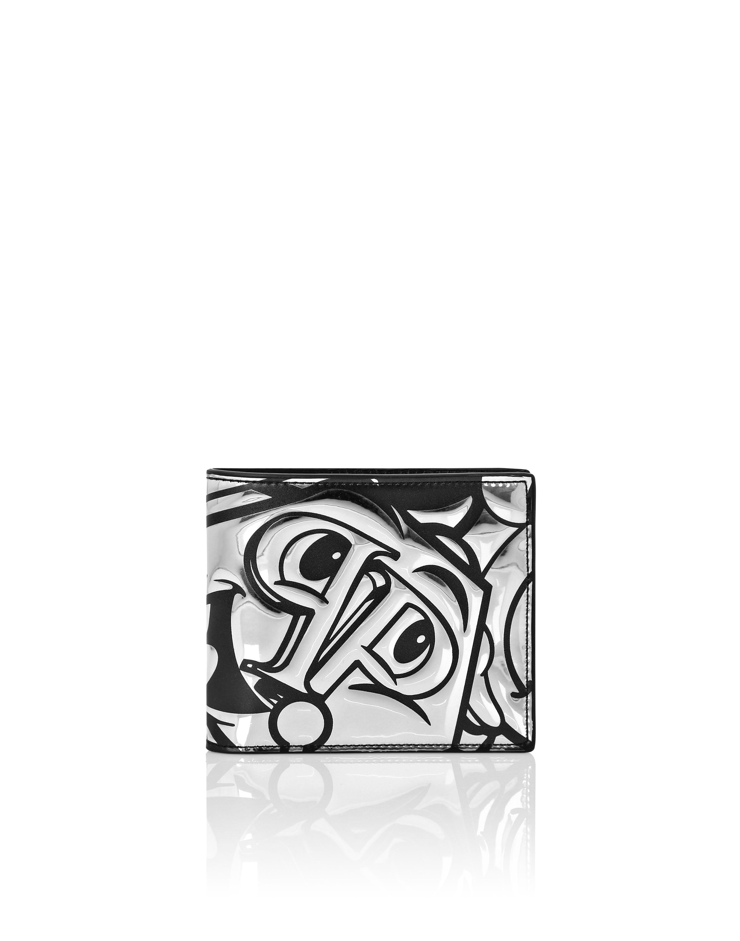 PHILIPP PLEIN - Mirror Leather French Wallet Smile