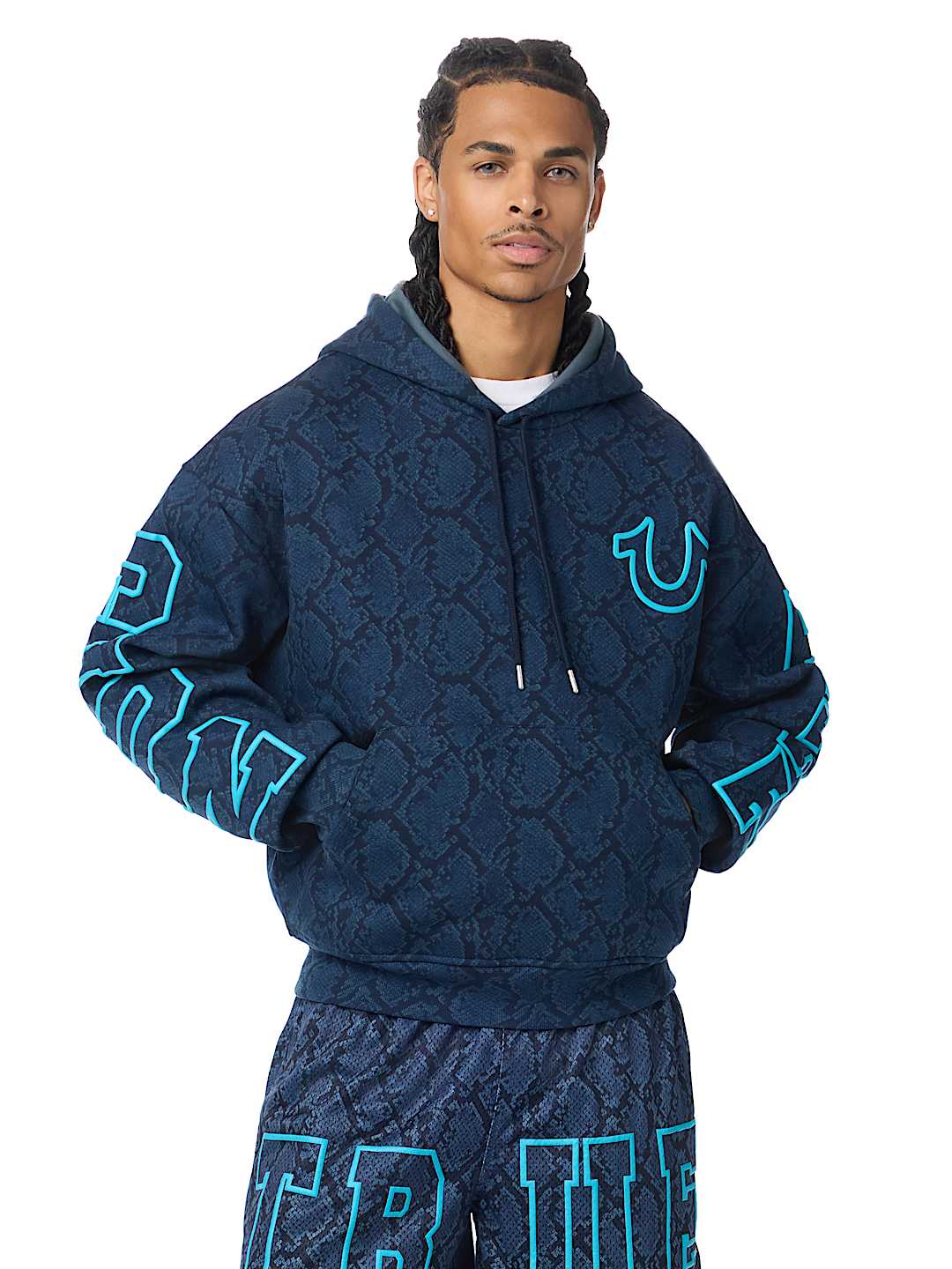 True Religion - Snakeskin Boxy Hoodie