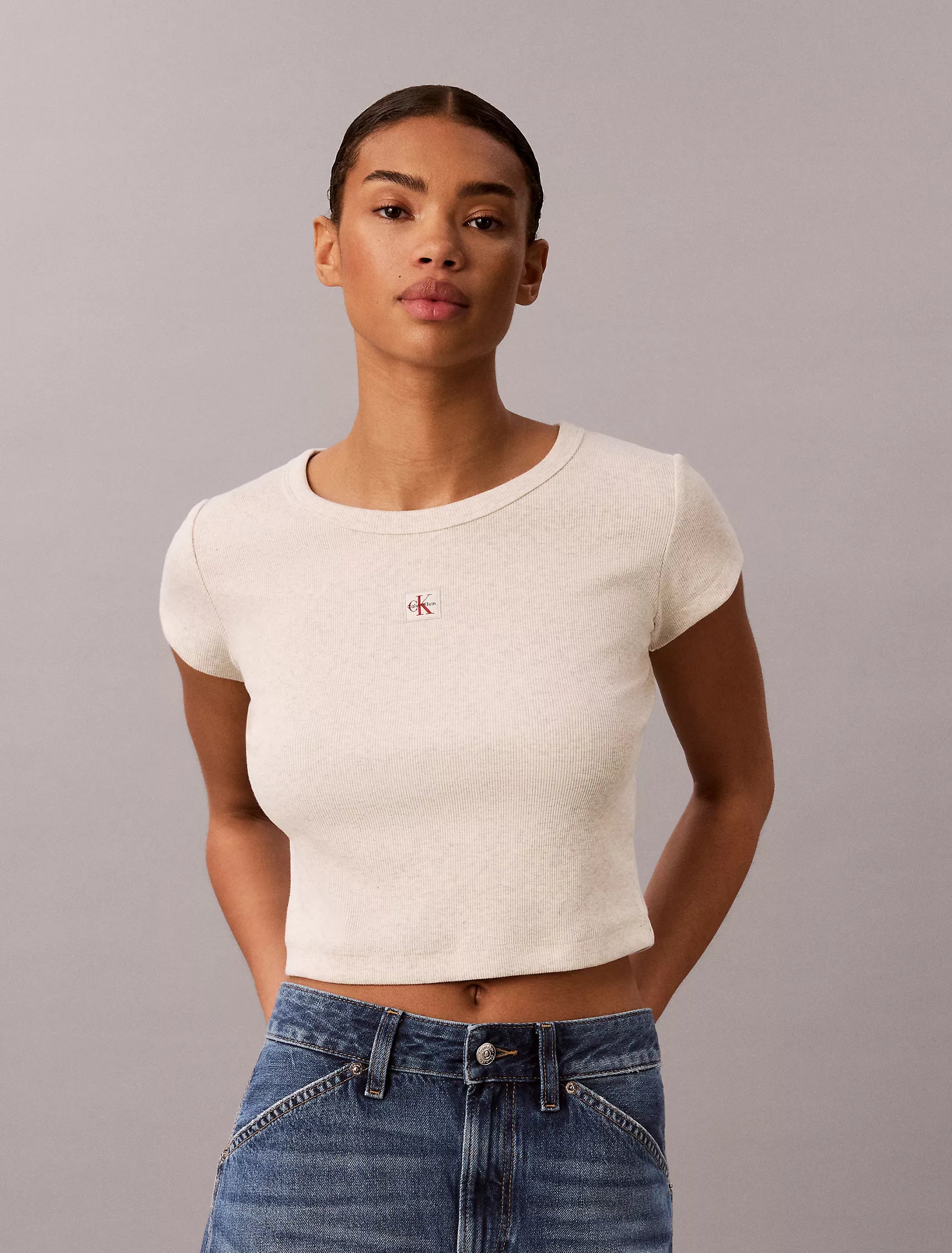 Calvin Klein - Woven Monologo Slim T-Shirt