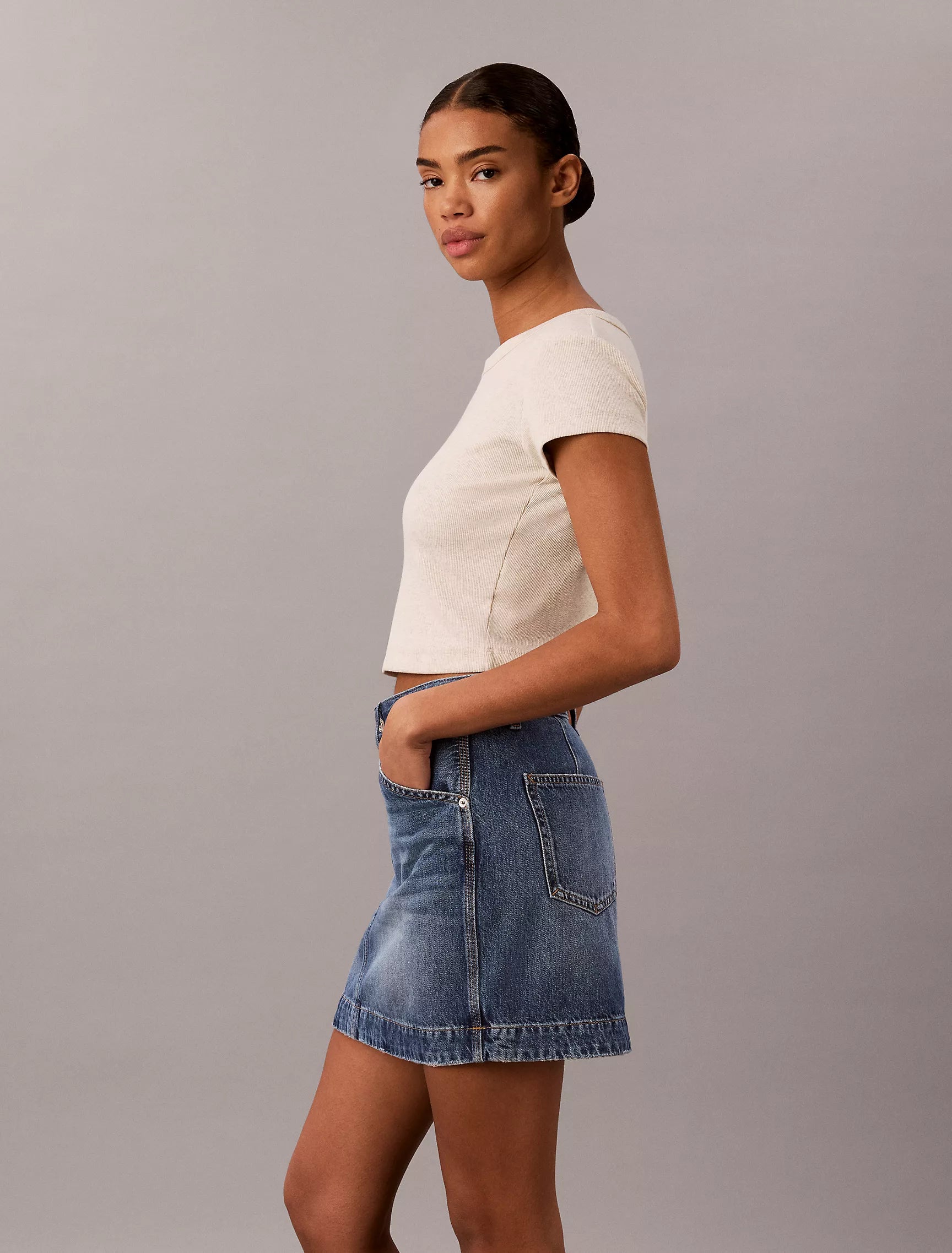 Calvin Klein - Woven Monologo Slim T-Shirt