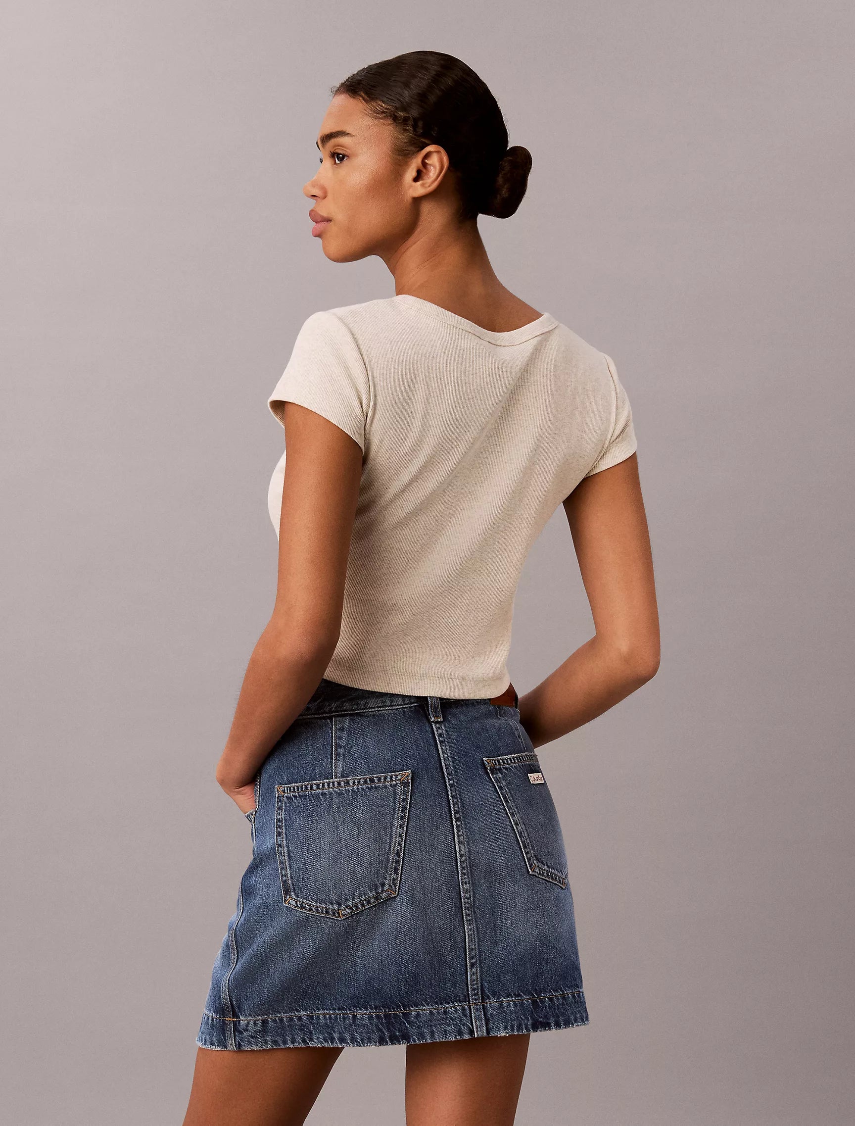 Calvin Klein - Woven Monologo Slim T-Shirt