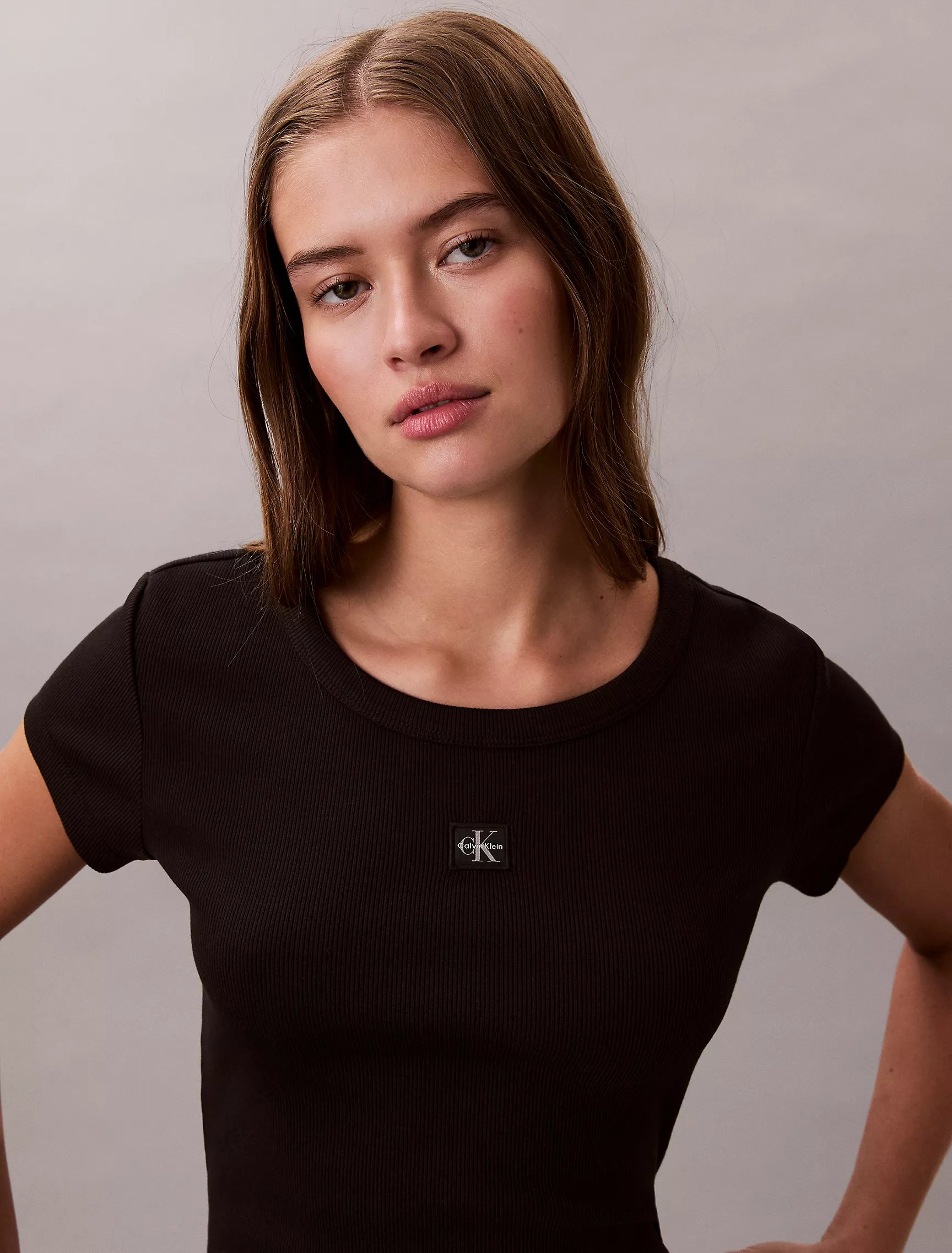Calvin Klein - Woven Monologo Slim T-Shirt