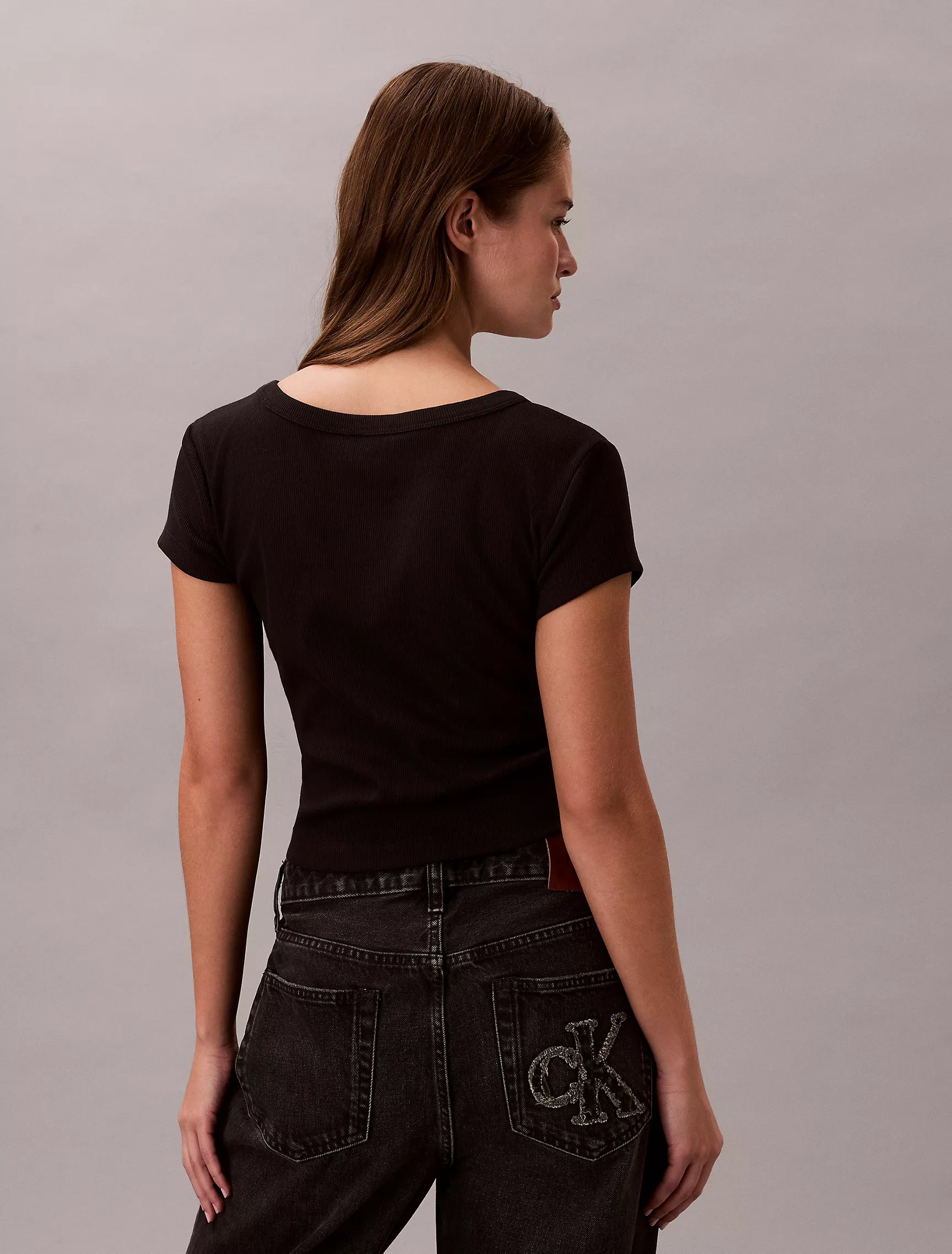 Calvin Klein - Woven Monologo Slim T-Shirt