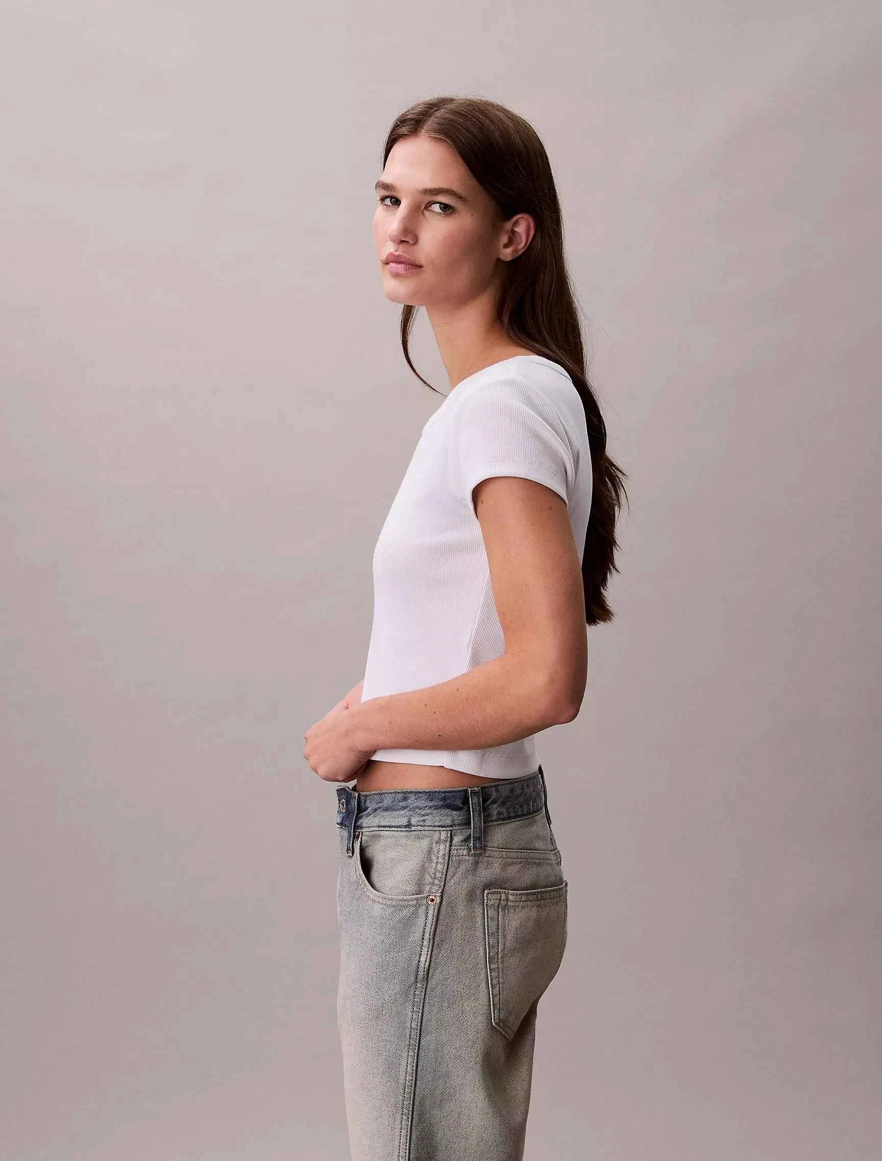 Calvin Klein - Woven Monologo Slim T-Shirt